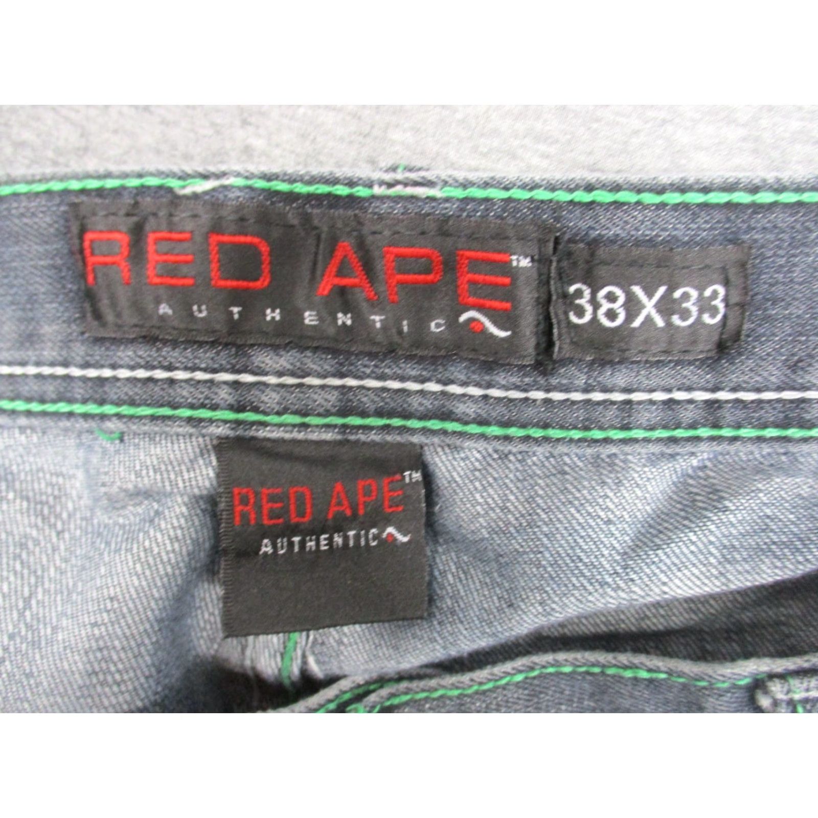 Vintage VINTAGE Red Ape Baggy Jeans 38x33 Jeans Men 90s Grunge Hip Hop Embroidered 5-Pocket Dark Grey/Black RARE Size US 38 / EU 54 - 3 Thumbnail