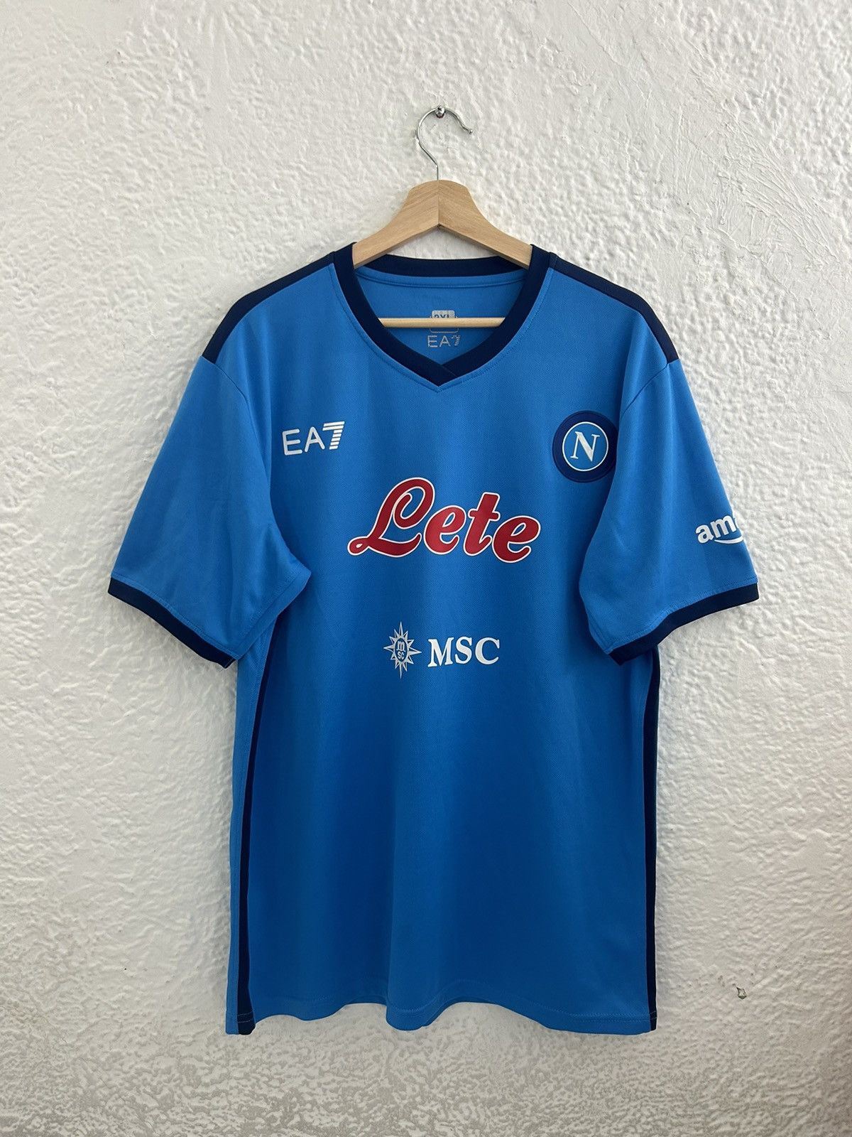 Giorgio Armani 2021-22 Piotr Zielinski SSC Napoli EA7 Home Kit Size US XXL / EU 58 / 5 - 2 Thumbnail
