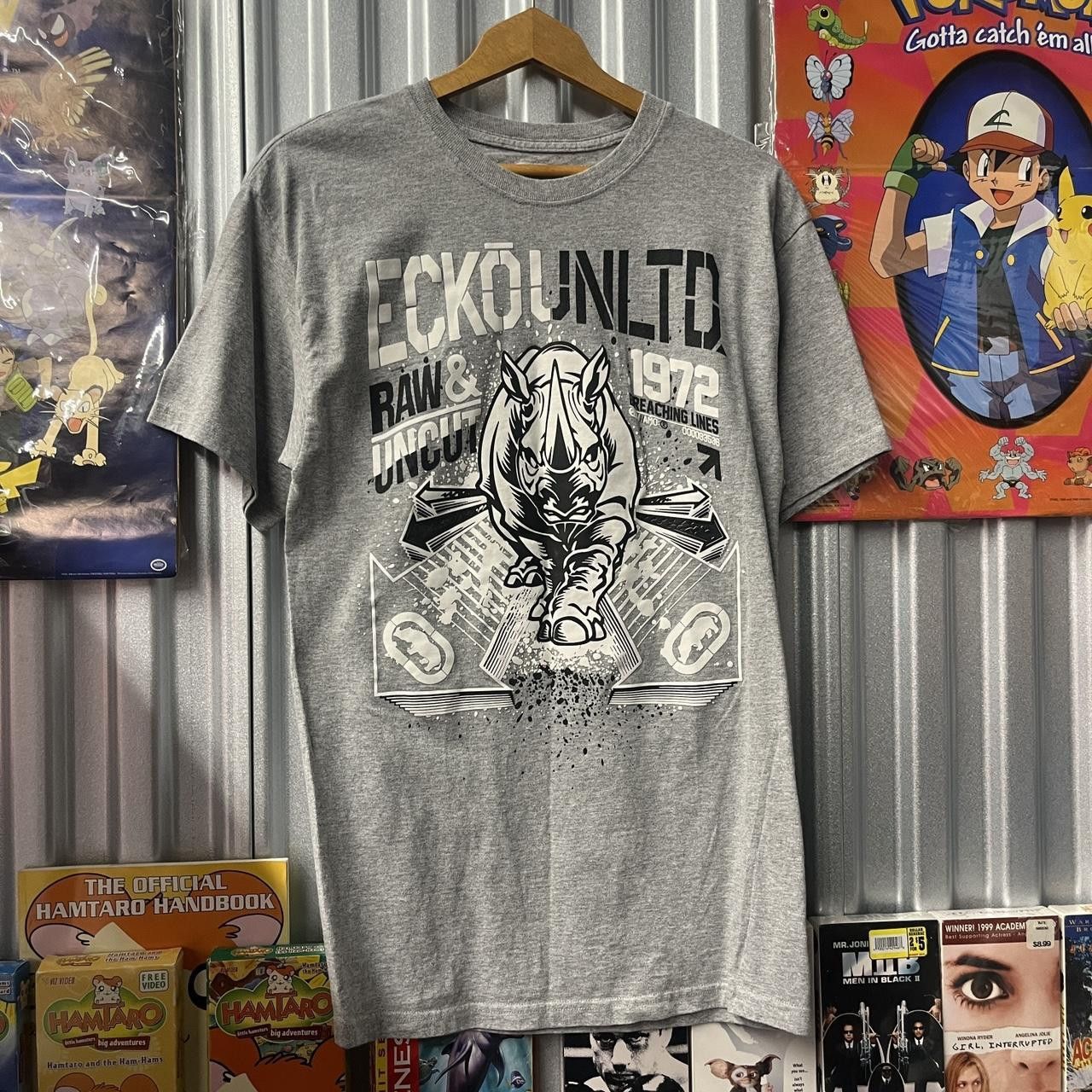 Ecko Unltd. VTG Y2K Ecko Unlimited Cyber Grunge Skater Rhino T Shirt XL Size US XL / EU 56 / 4 - 2 Thumbnail