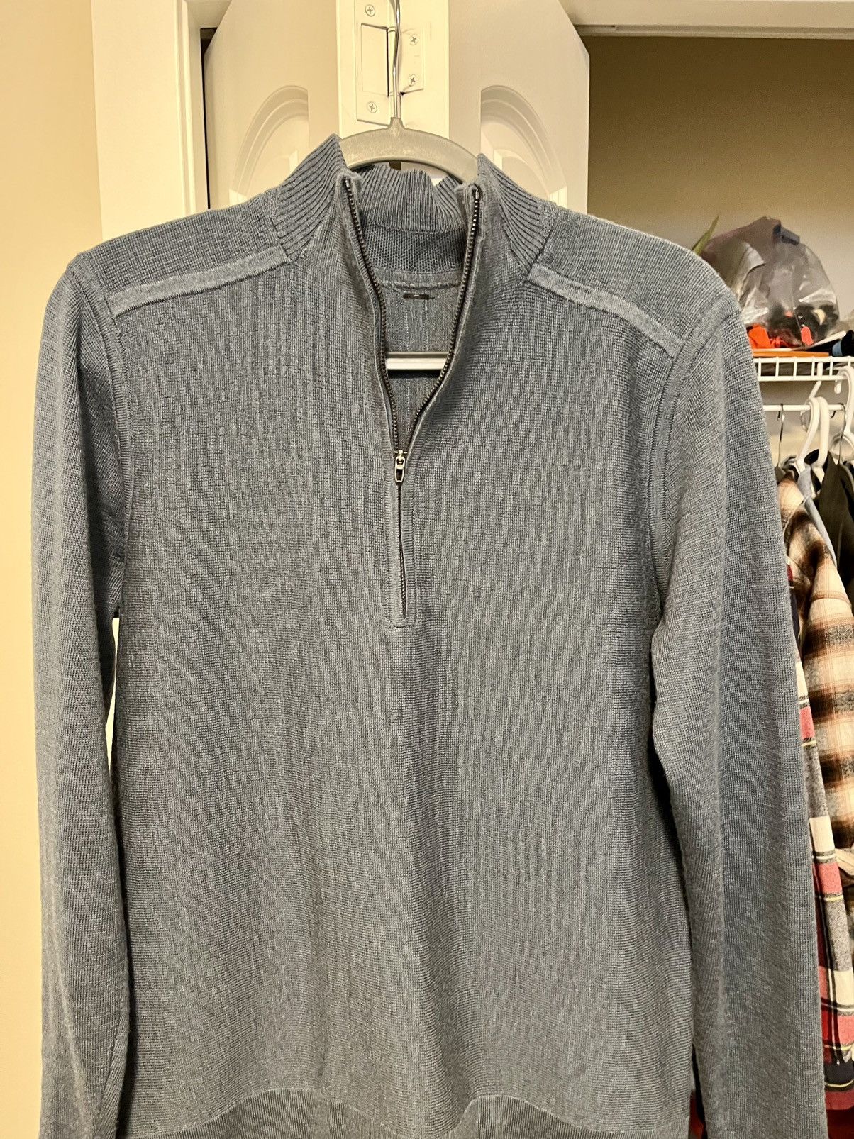 Lululemon Navy Merino Wool Knit Sweater Size US M / EU 48-50 / 2 - 1 Thumbnail