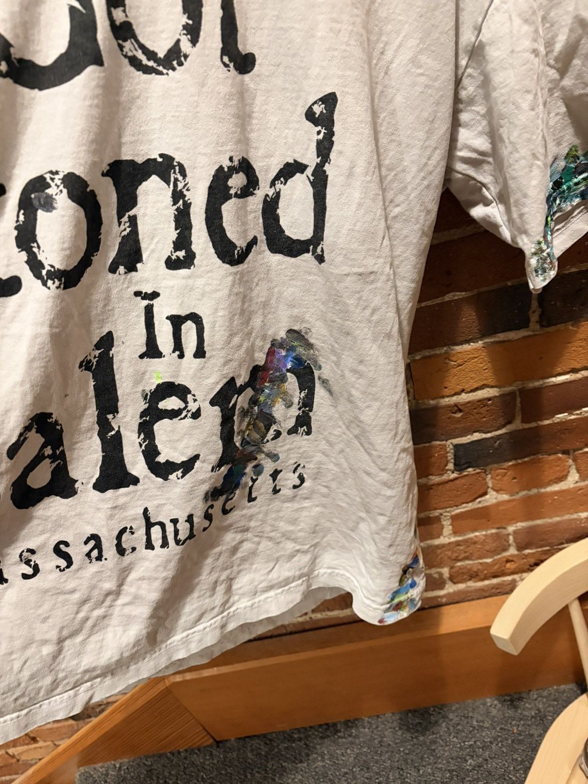 Vintage Custom Paint “I Got Stoned in Salem” Tee Size US XL / EU 56 / 4 - 2 Thumbnail