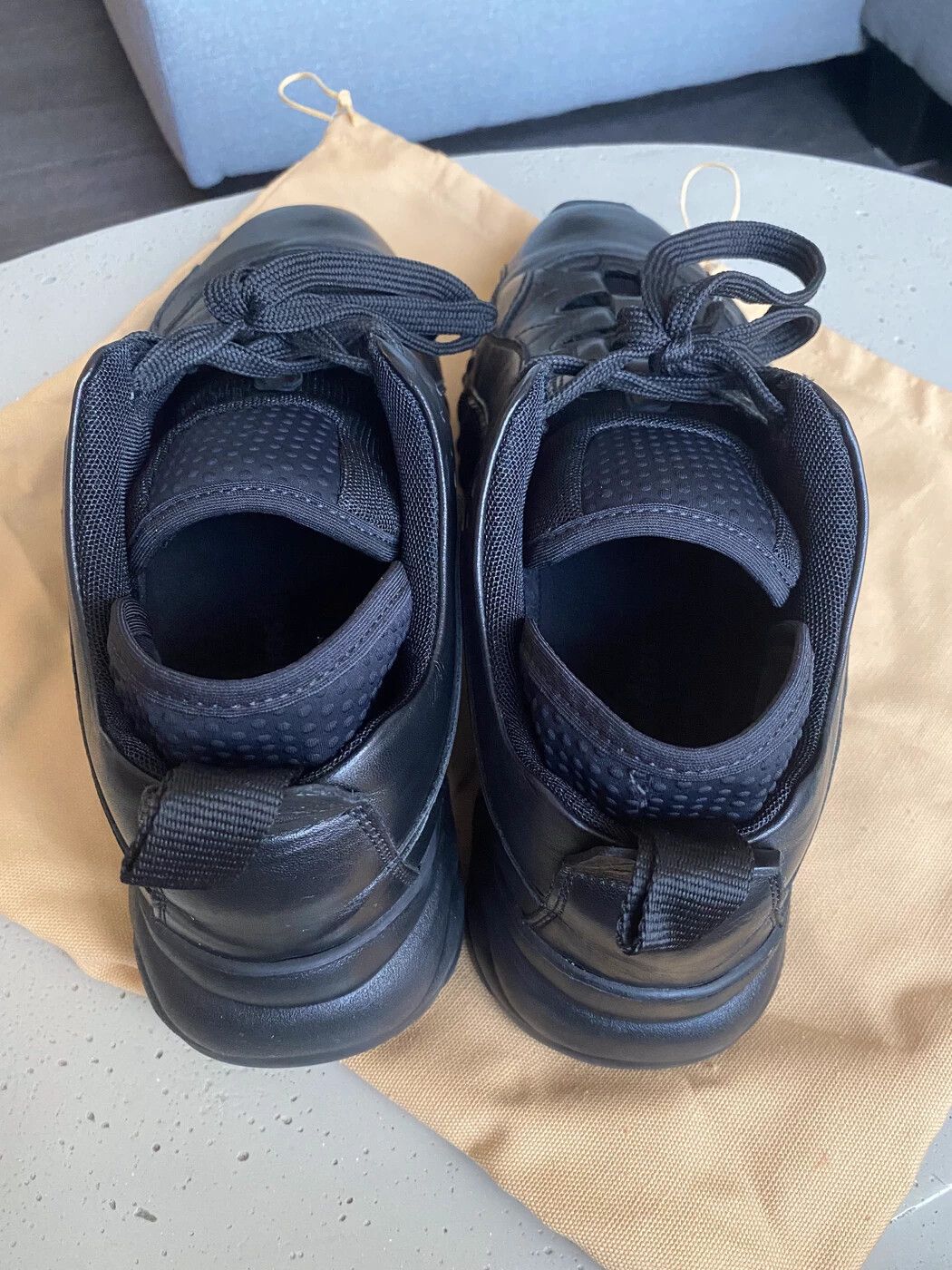 Acne Studios ACNE STUDIOS ROCKAWAY LEATHER BLACK US 12 EUR 45 Size US 12 / EU 45 - 3 Thumbnail