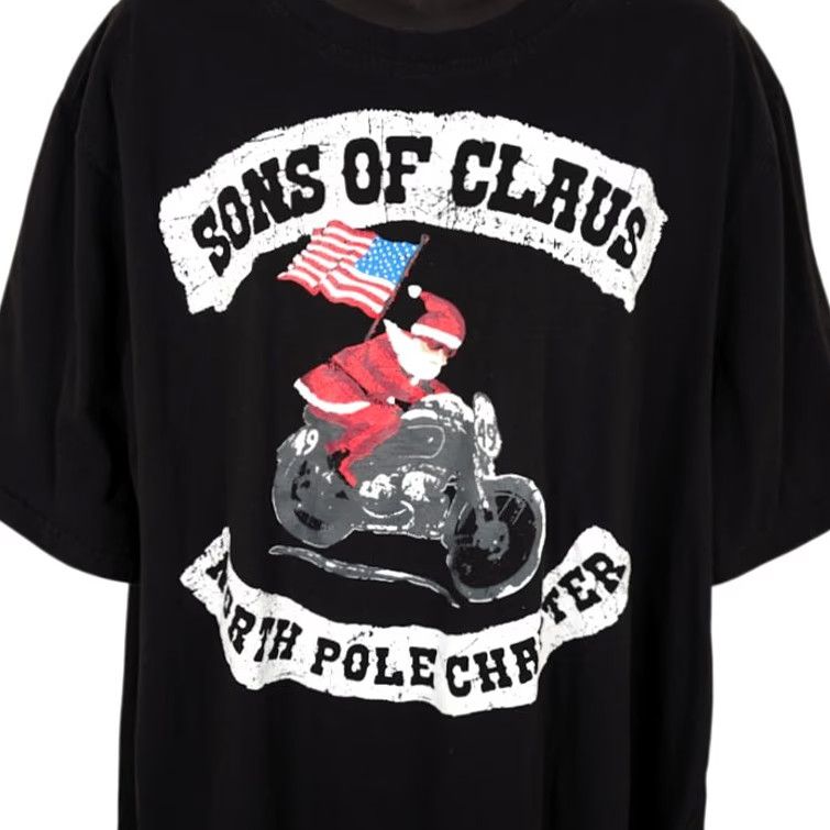 Vintage VINTAGE Christmas T Shirt Mens Size 4XLT Sons Of Claus Biker Santa North Pole Chapter Size US XXL / EU 58 / 5 - 2 Thumbnail