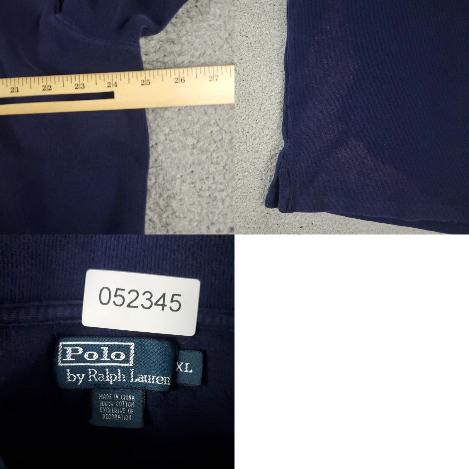 Ralph Lauren Ralph Lauren Blue Polo 1/4 Zip Pullover Sweater Mens XL Cotton Mock Neck Long Sleeve Size US XL / EU 56 / 4 - 8 Thumbnail