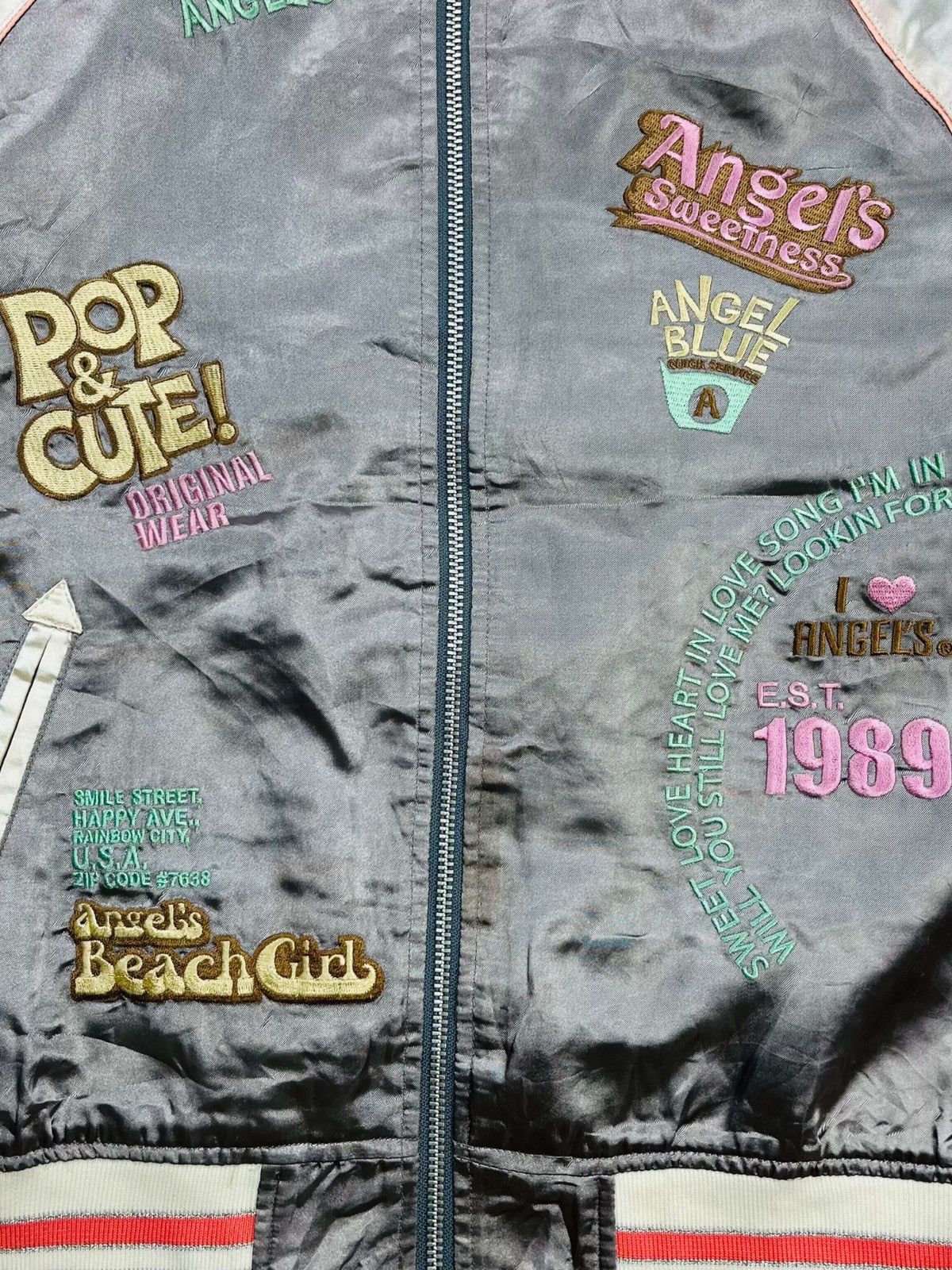 Angel Blue 2000s Angel Blue - Multipatch Sateen Jacket Size US M / EU 48-50 / 2 - 7 Thumbnail