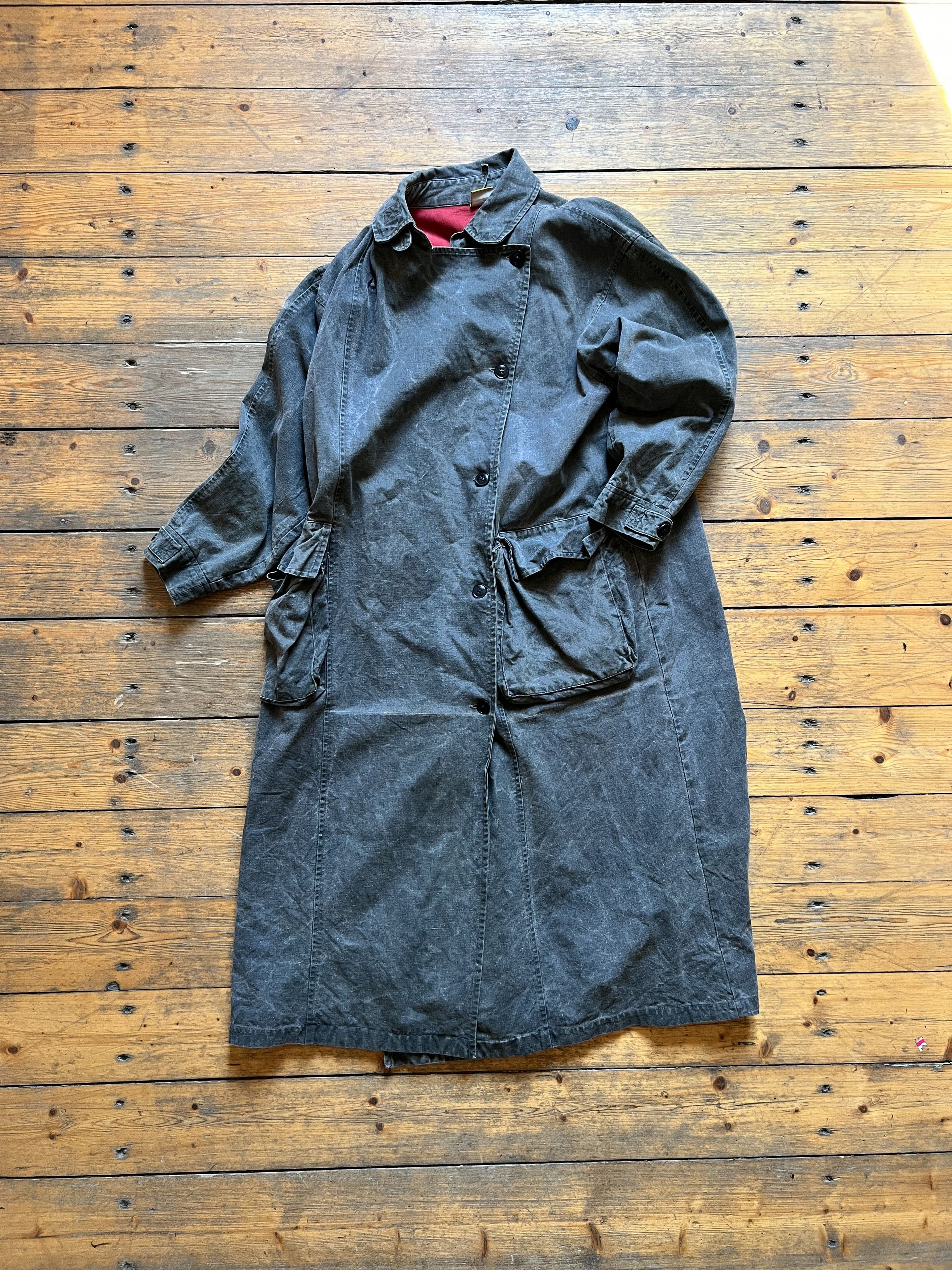 Japanese Brand Vintage Heavy Canvas Denim Baggie Coat 1990s Size US M / EU 48-50 / 2 - 2 Thumbnail