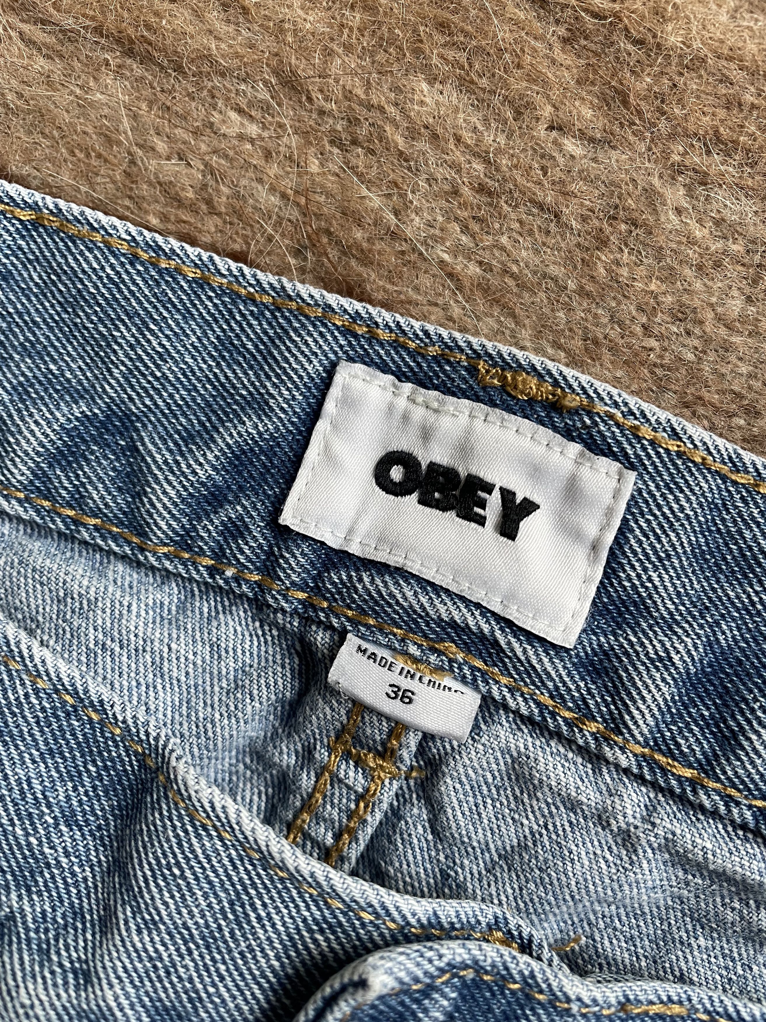 Obey Obey Relaxed Fit Light Blue Denim Jeans 7636AC Size US 36 / EU 52 - 3 Thumbnail