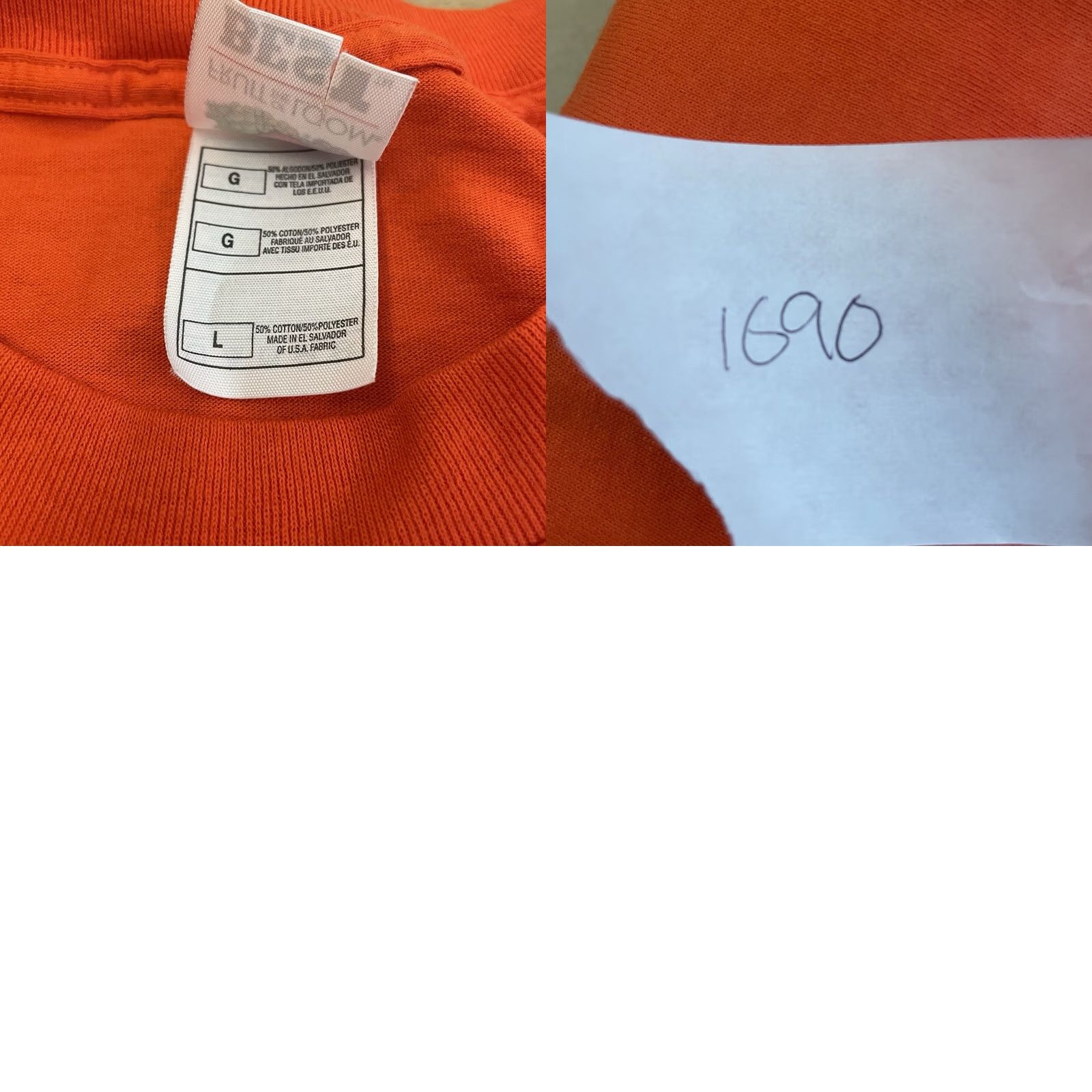 Fruit Of The Loom VINTAGE Nike Shirt Mens Adult Large Orange Inspiration Tower 90s Y2K Branson Missouri 90s USA Football Fanwear T-Shirt Size US L / EU 52-54 / 3 - 9 Thumbnail