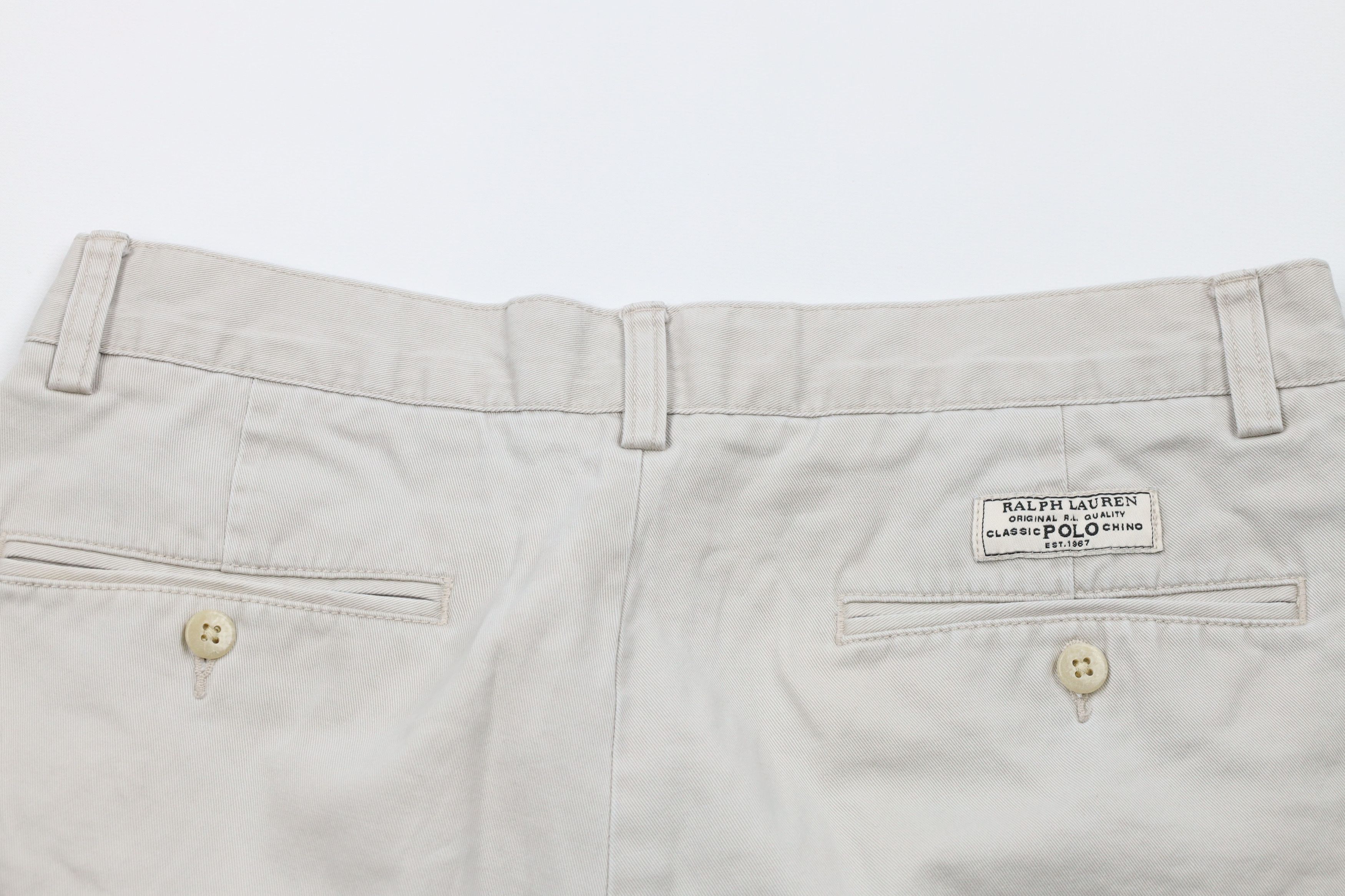 Ralph Lauren × Vintage Vintage 90s Ralph Lauren Above Knee Chino Shorts Cotton Size US 32 / EU 48 - 9 Thumbnail
