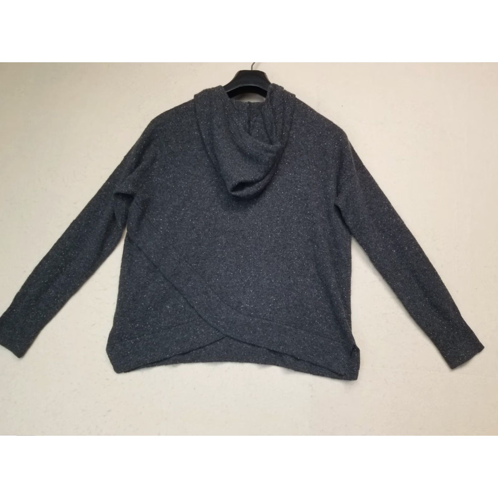 Autumn Cashmere VINTAGE AUTUMN 100% CASHMERE Hooded Hi Lo Hem Sweater Womens Small Gray Size S / US 4 / IT 40 - 2 Thumbnail