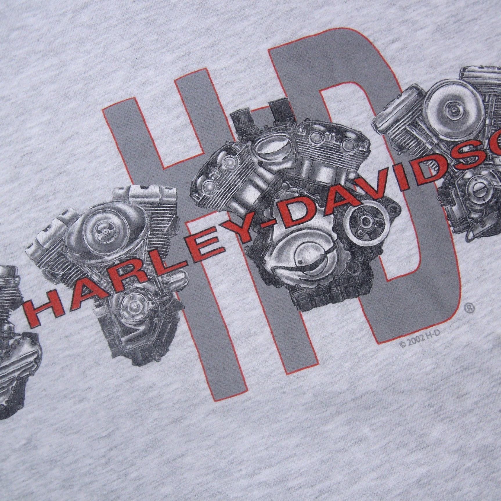 Harley Davidson VINTAGE Harley-Davidson Mens XL T-Shirt Gray Allover Print V-twin Graphic Shirt Size US XL / EU 56 / 4 - 8 Thumbnail