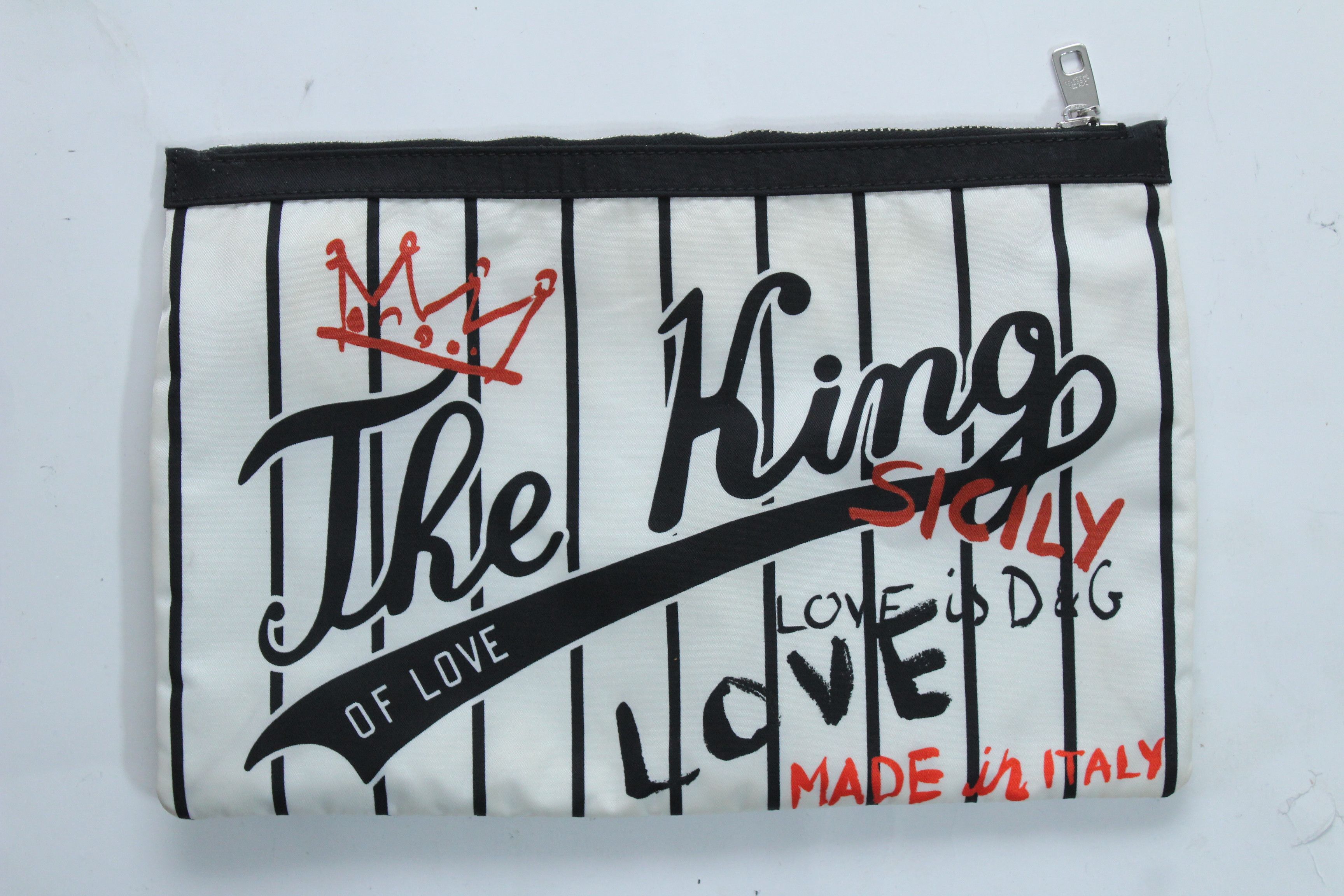 Dolce & Gabbana Dolce & Gabbana "The King of Love" Striped Pouch Bag Size ONE SIZE - 2 Thumbnail