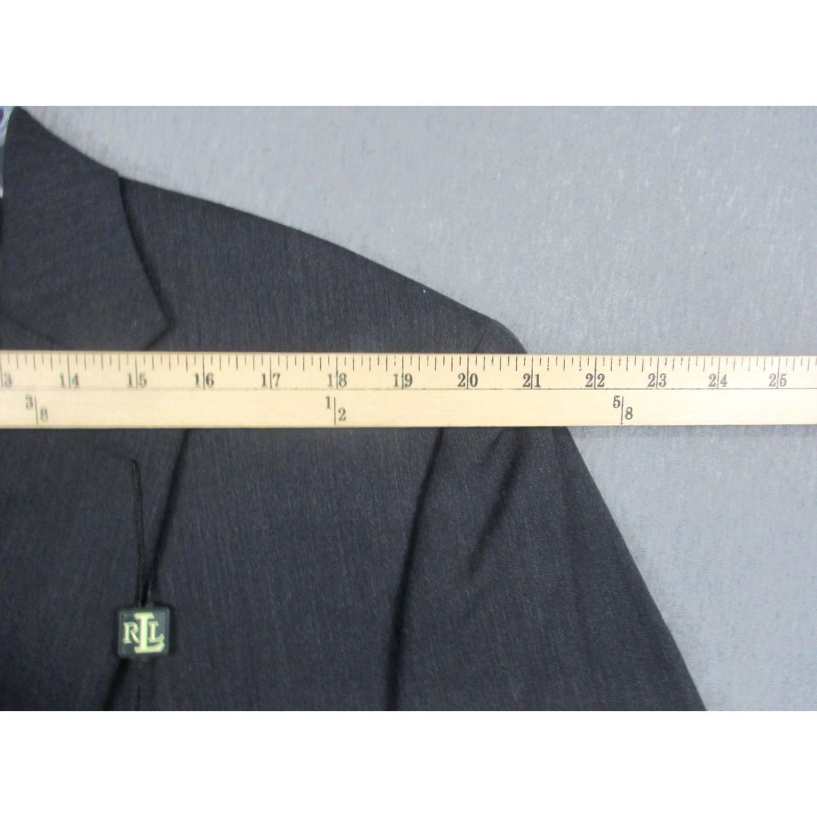 Ralph Lauren Lauren Ralph Lauren Blazer Mens 46R Gray Wool Two Button Sport Coat Jacket Size 46R - 6 Thumbnail