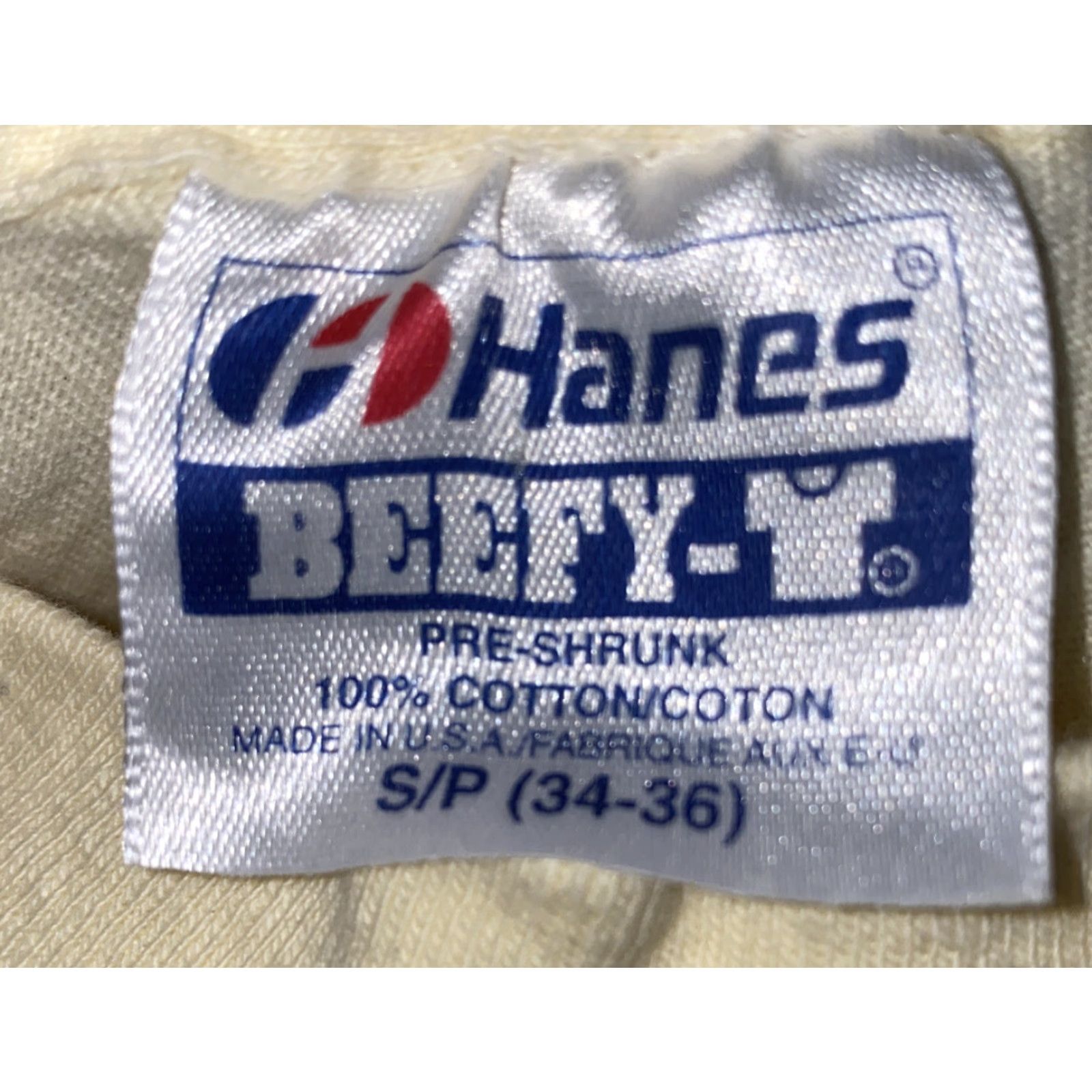 Hanes VINTAGE Hanes Beefy-T Womens Beige Short Sleeve Sunflower T-Shirt Size S Size S / US 4 / IT 40 - 4 Thumbnail