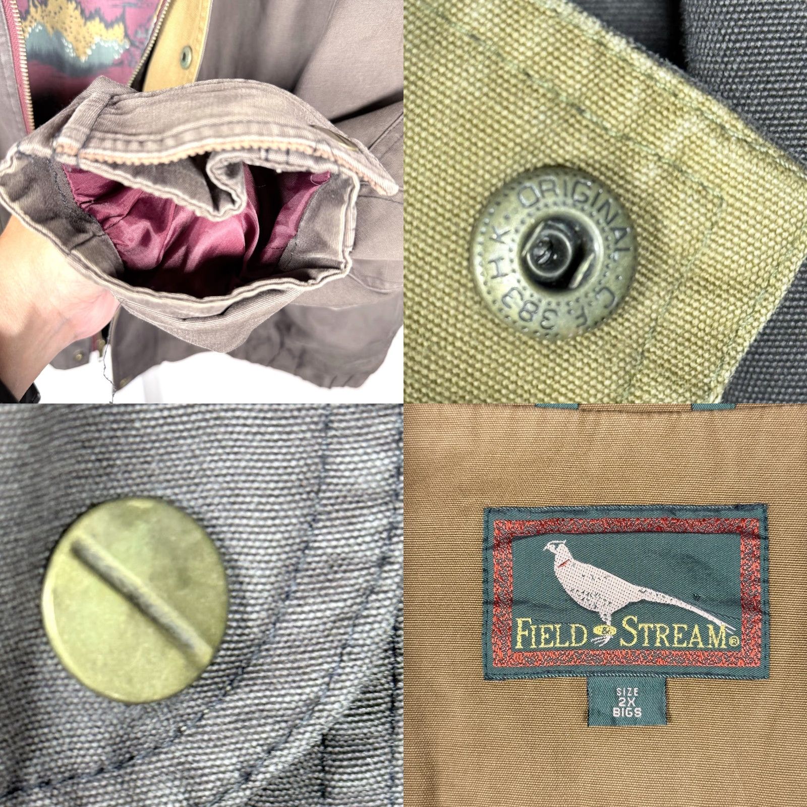 Vintage VINTAGE Field & Stream Bomber Jacket Men's 2XL Gray Corduroy Collar Full Zip Jacket Size US XXL / EU 58 / 5 - 8 Thumbnail