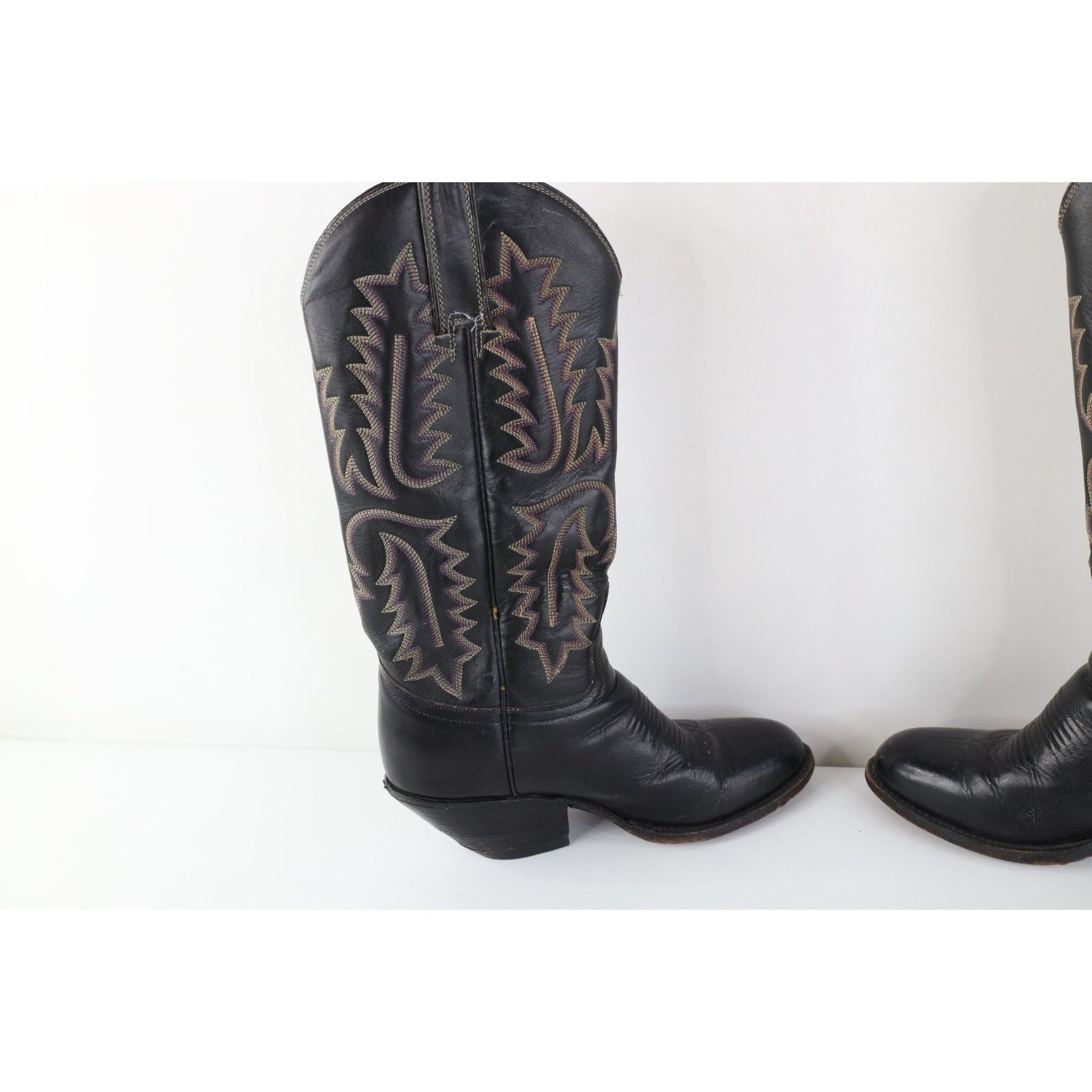 Vintage Vintage 90s Rockabilly Leather Tribal Cowboy Boots Size US 9 / IT 39 - 11 Thumbnail