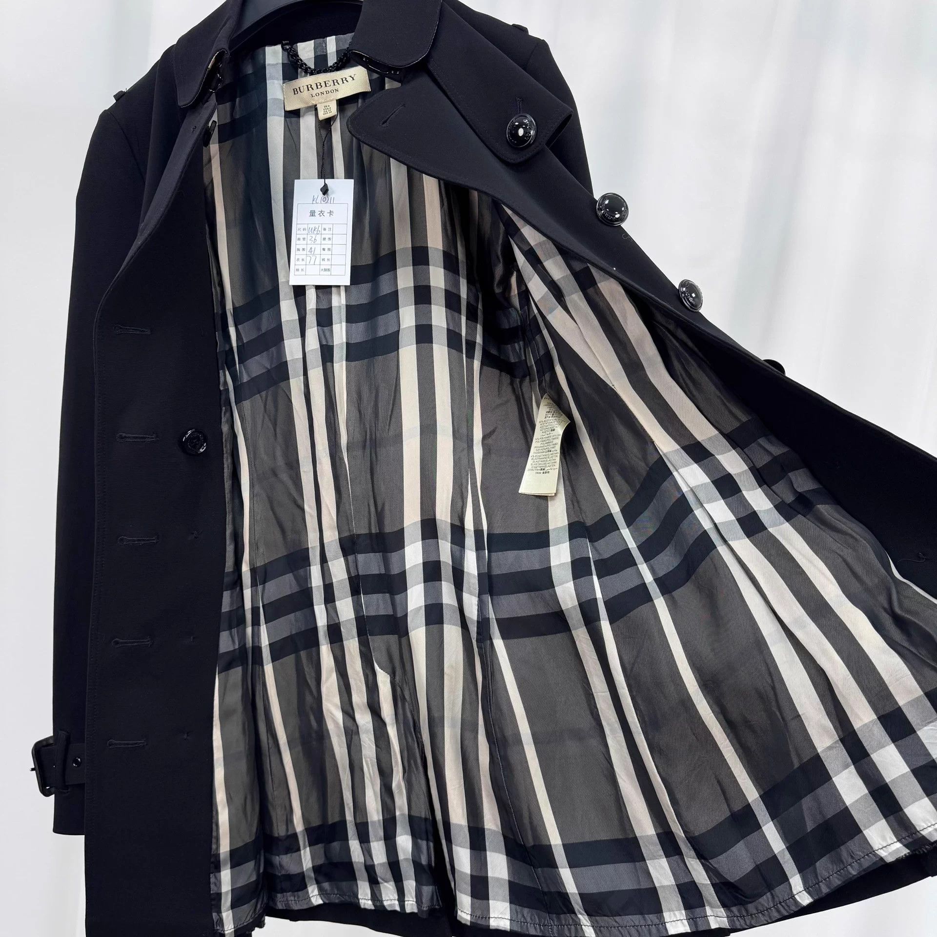 Burberry Burberry doublebreasted checklined trench UK6 99new Size XS / US 0-2 / IT 36-38 - 5 Thumbnail