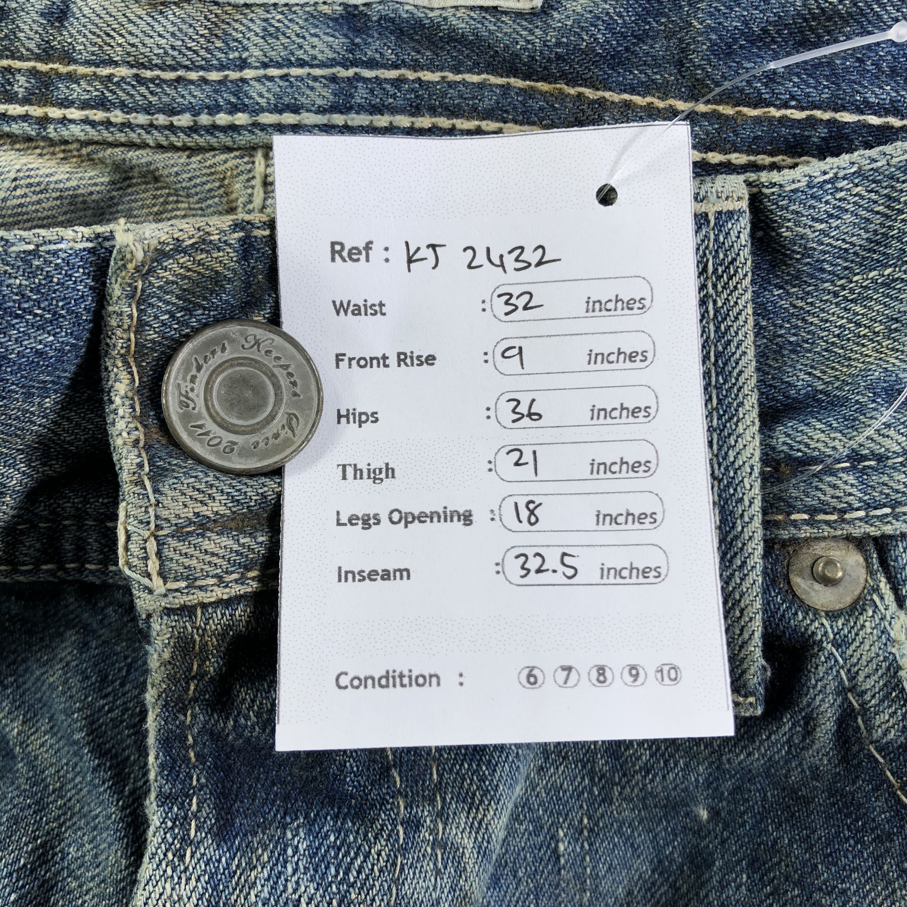 Japanese Brand Dirty Trash Finders Keepers Jeans Flare Denim KJ2432 Size US 30 / EU 46 - 12 Thumbnail