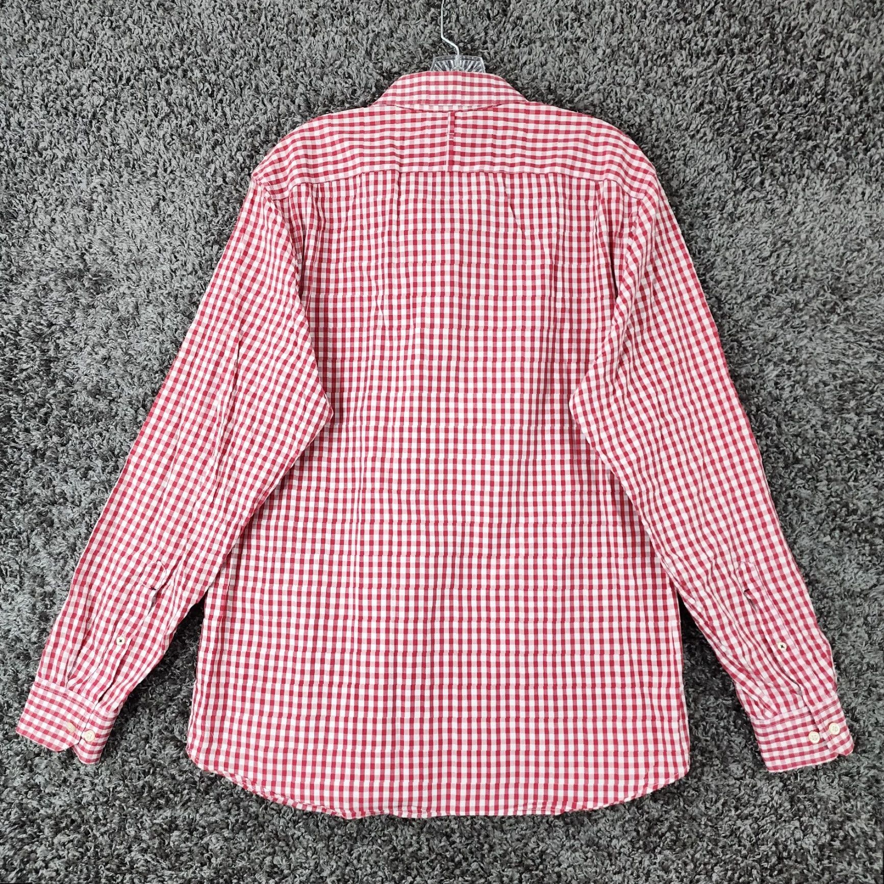 Banana Republic BANANA REPUBLIC Shirt Men Long Sleeve Button-Up Check Red/White Size L Size US L / EU 52-54 / 3 - 5 Thumbnail