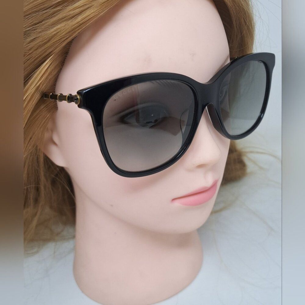 Gucci Gucci Sunglasses GG0655SA 001 Black Gold Grey Full Rim Squa Size ONE SIZE - 5 Thumbnail