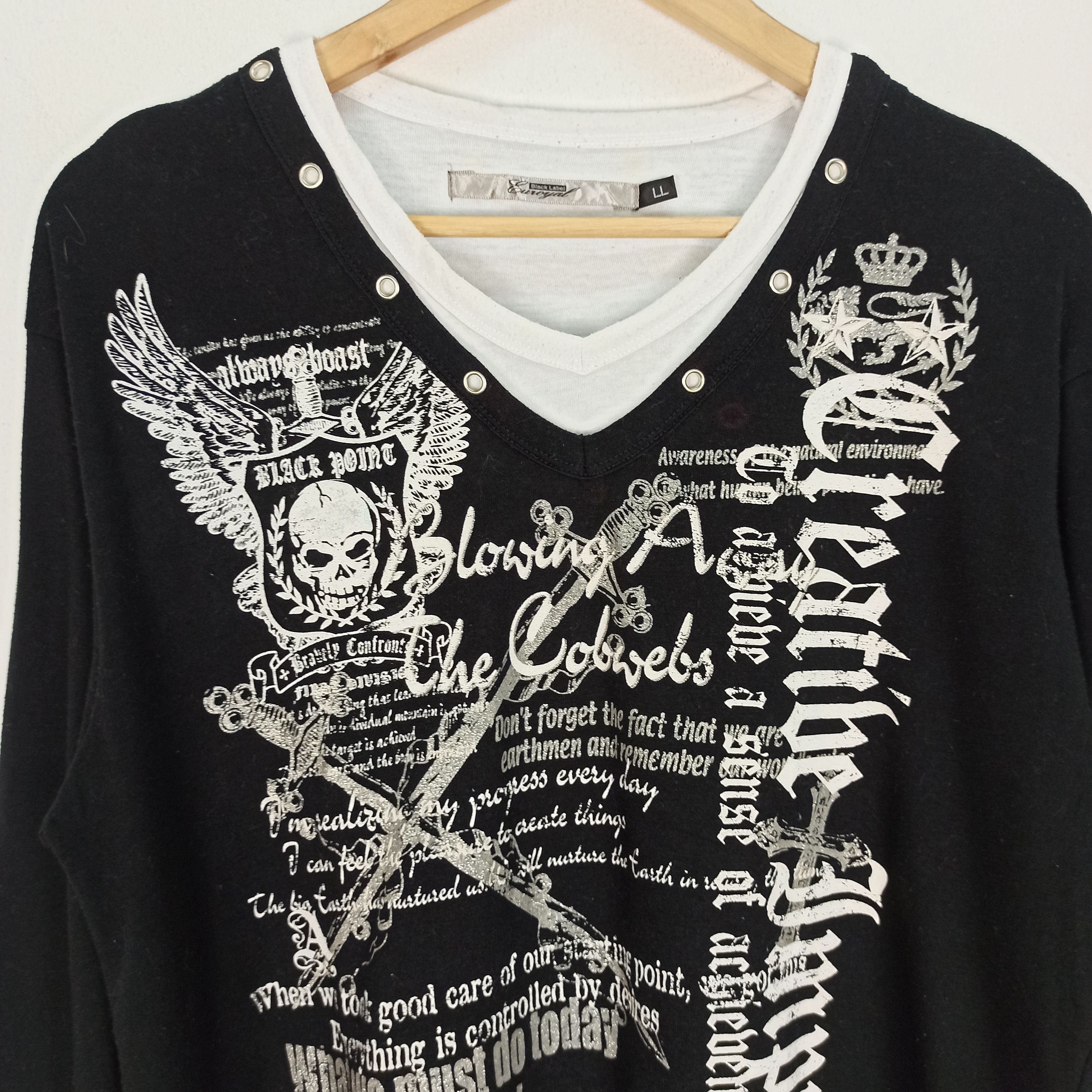 Japanese Brand Poem Euroyal Black Label Japanese Brand LGB Long Sleeve Tees Size US L / EU 52-54 / 3 - 3 Thumbnail