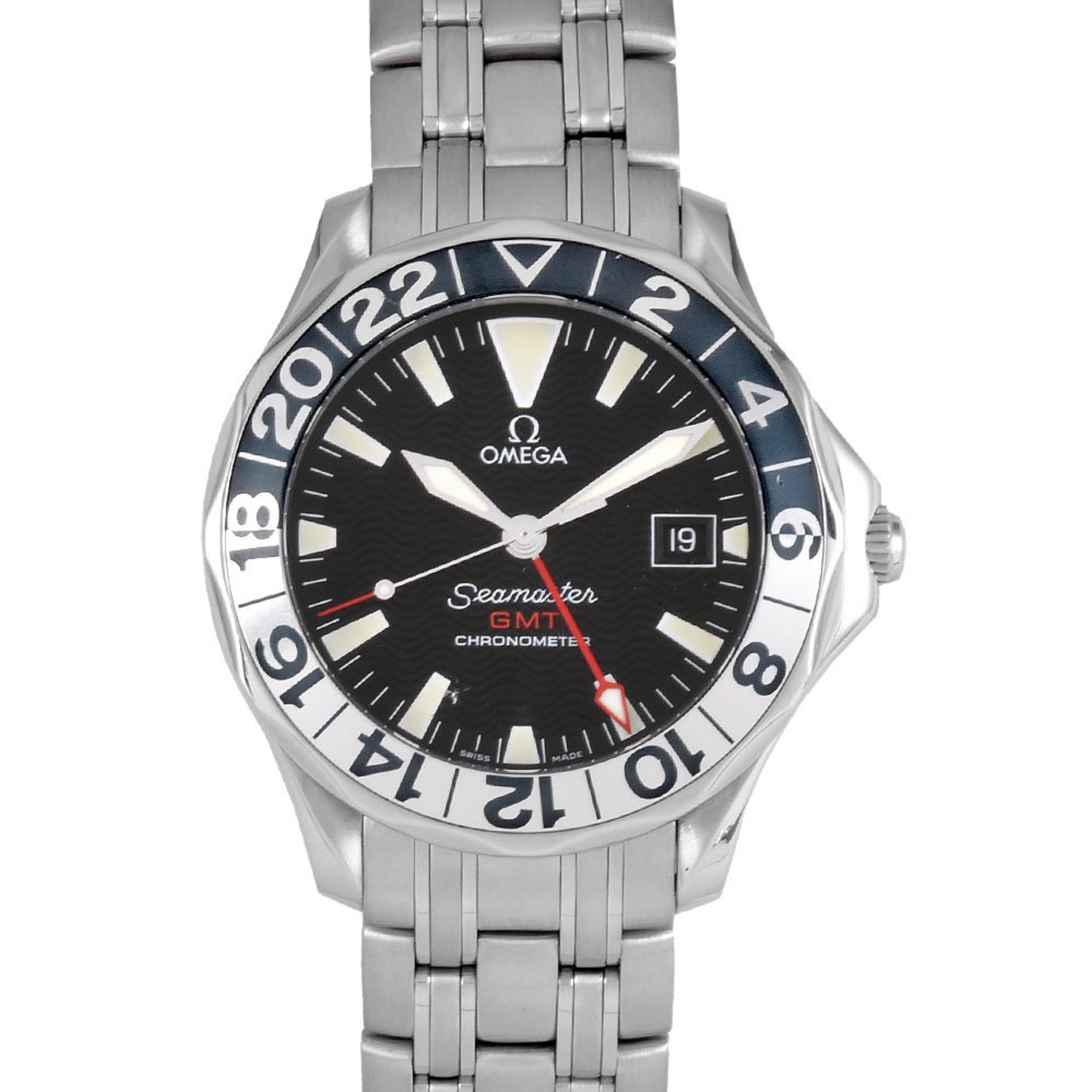 OMEGA 2534.50.00 Seamaster 300 GMT 50th Anniversary Model Automatic Watch Black Dial Men's