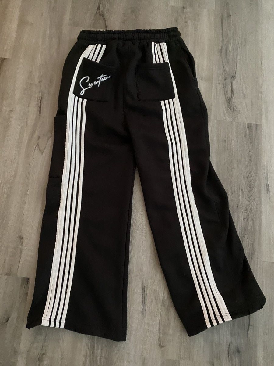 Other Striped Black Sweatpants (Sevenplusten) Size US 30 / EU 46 - 3 Thumbnail