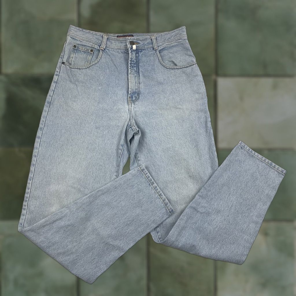 Denime VINTAGE Structure Jeans Men Adult 34 Blue Denim Straight Regular Fit 90s 33in Inseam Size US 34 / EU 50 - 1 Thumbnail