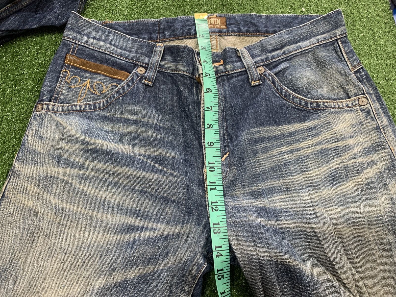 Edwin EDWIN exclusive vintage Faded Denim Leather Pocket Flap Size US 32 / EU 48 - 9 Thumbnail