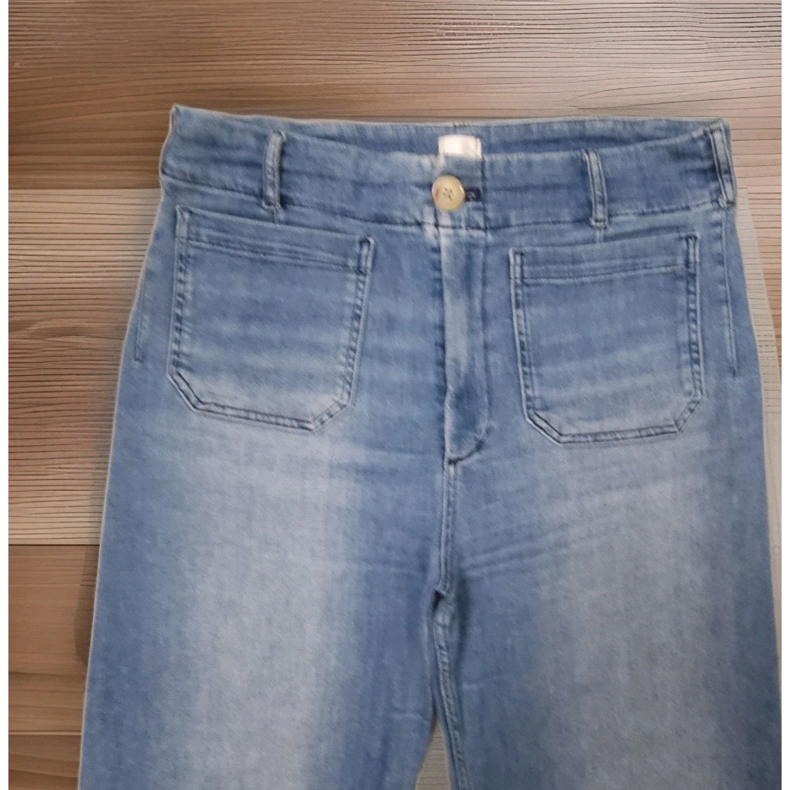 Anthropologie Anthropologie Maeve The Colette Wide Leg Cropped Stretch 34 Size 34" / US 12 / IT 48 - 3 Thumbnail