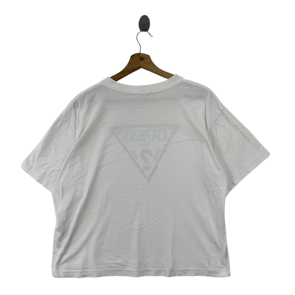 Guess GUESS USA COLLECTION Stock Logo Cropped Top Tee Shirt Size XXS / US 00 / IT 34 - 4 Thumbnail