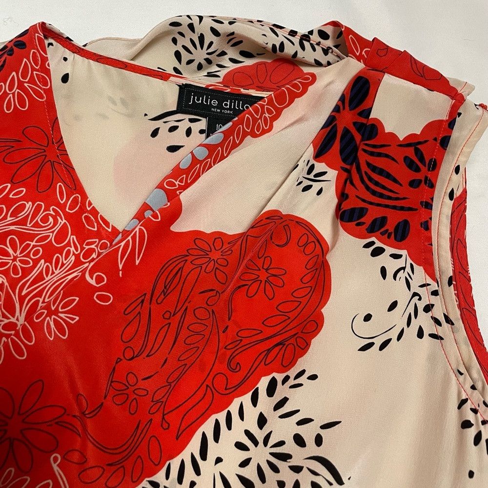Other JULIE DILLON Silk Draped Crêpe de Chine Sheath Dress Size 10 Size L / US 10 / IT 46 - 9 Thumbnail