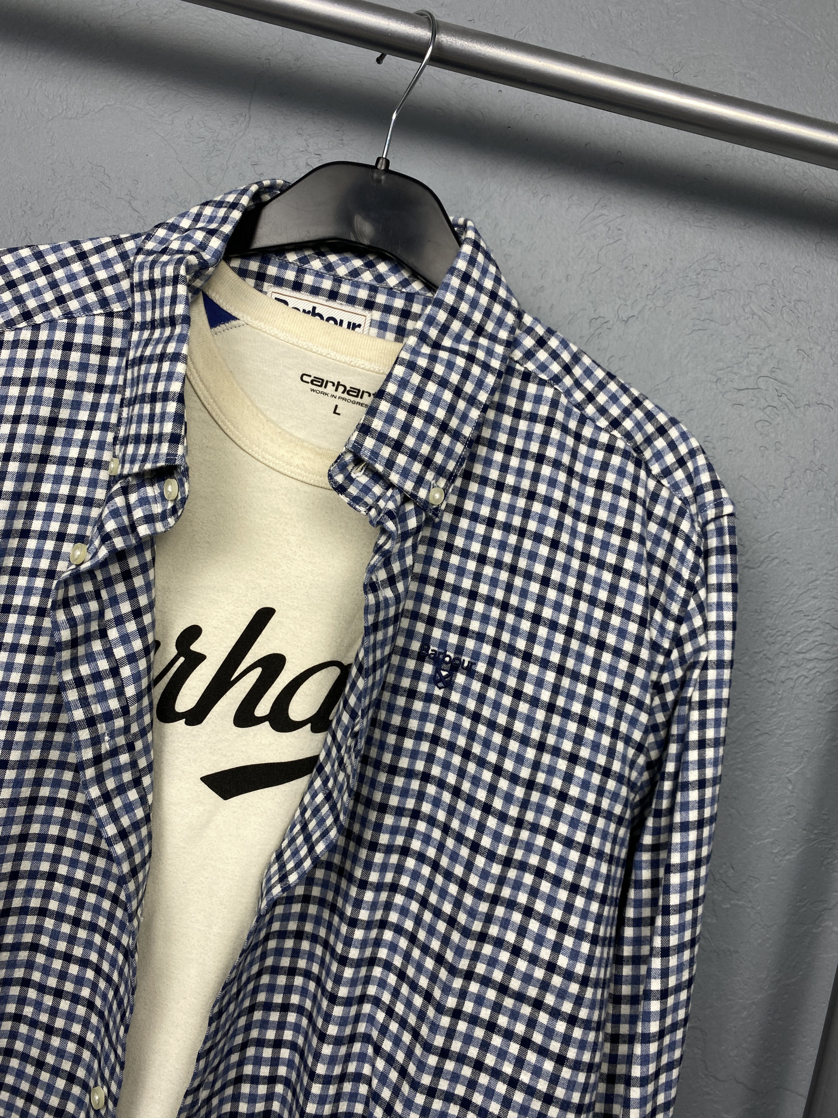 Barbour × Flannel Barbour Vintage Mens Flannel Plaid Shirt Size US XL / EU 56 / 4 - 2 Thumbnail