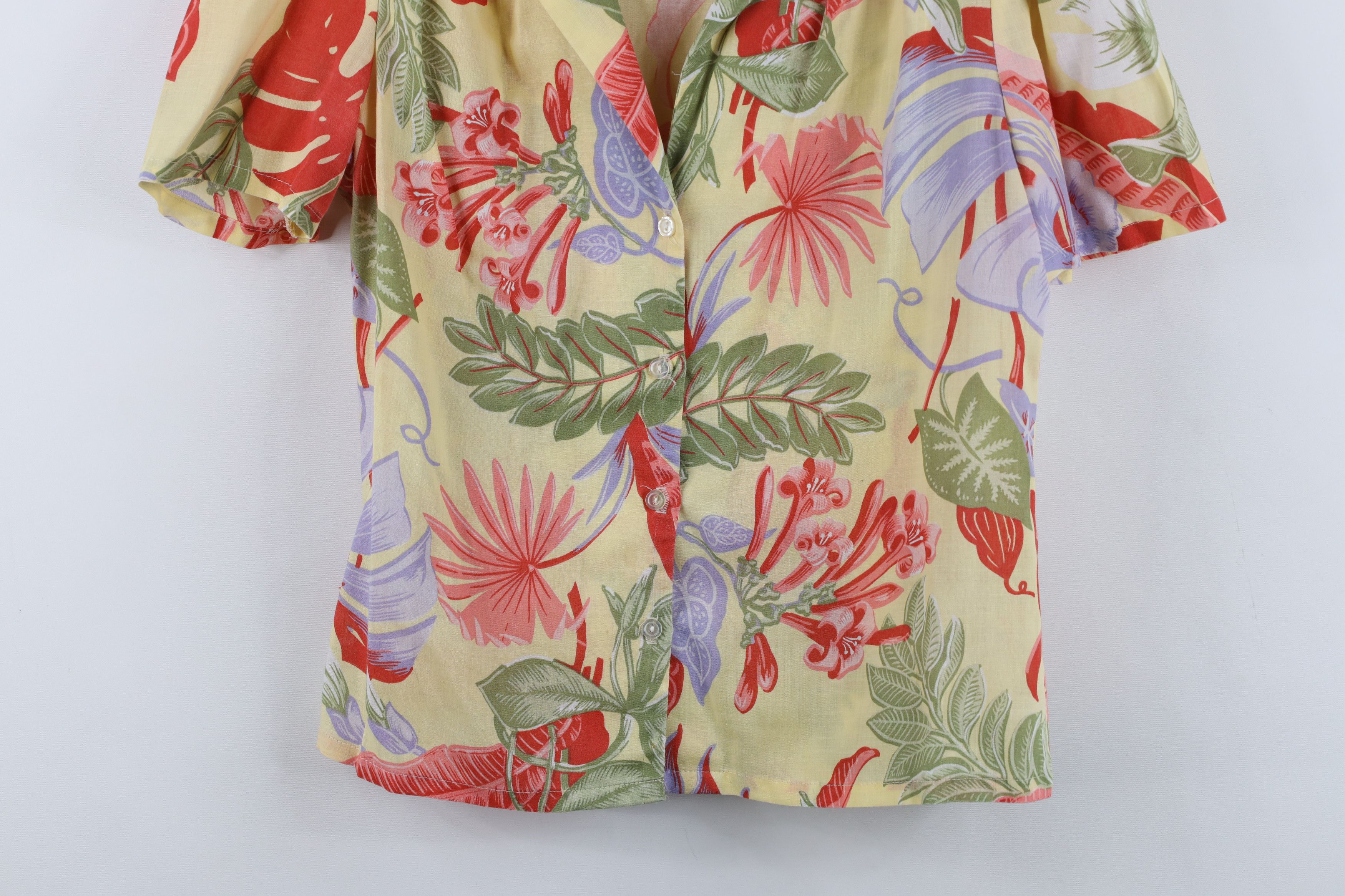 Vintage Vintage 70s Streetwear Flower Hawaiian Button Shirt USA Size L / US 10 / IT 46 - 3 Thumbnail