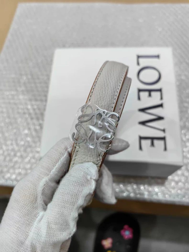 Loewe LOEWE size 65cm Cobblestone textured cowhide leather belt Size ONE SIZE - 3 Thumbnail
