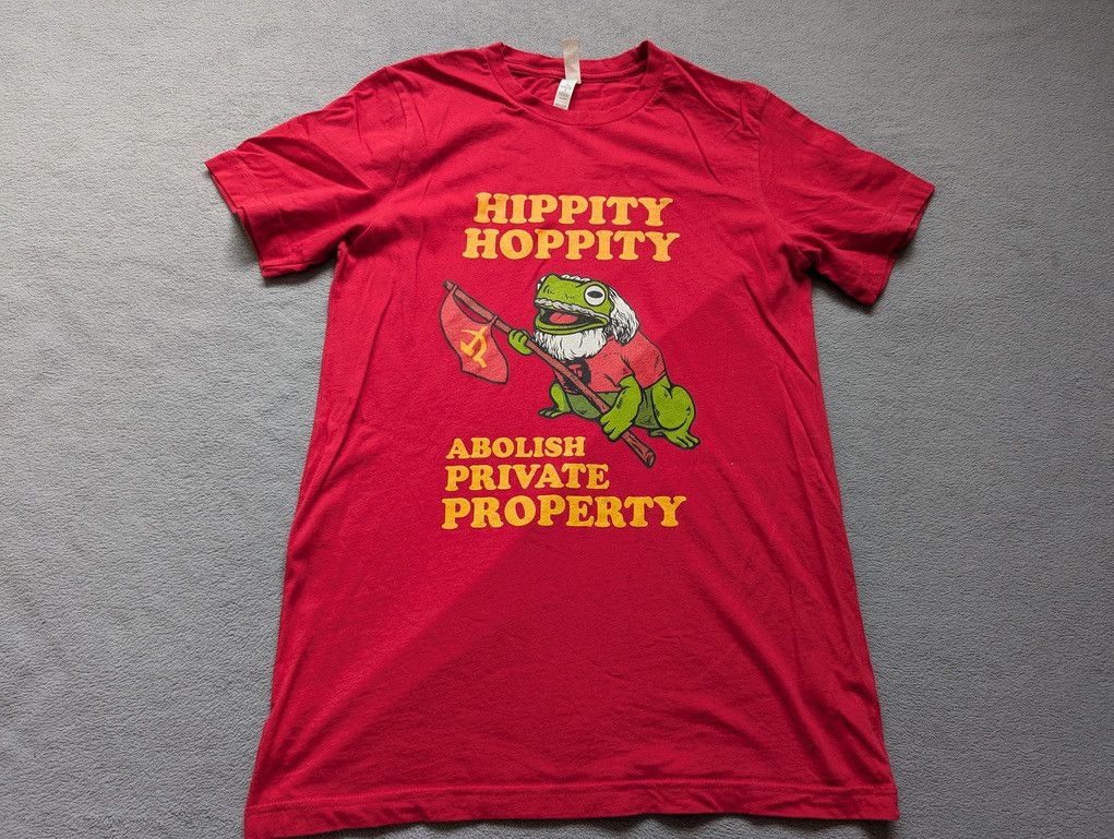 Canvas HIPPITY HOPPITY ABOLISH PRIVATE PROPERTY Marx Frog Size M Size M / US 6-8 / IT 42-44 - 1 Thumbnail