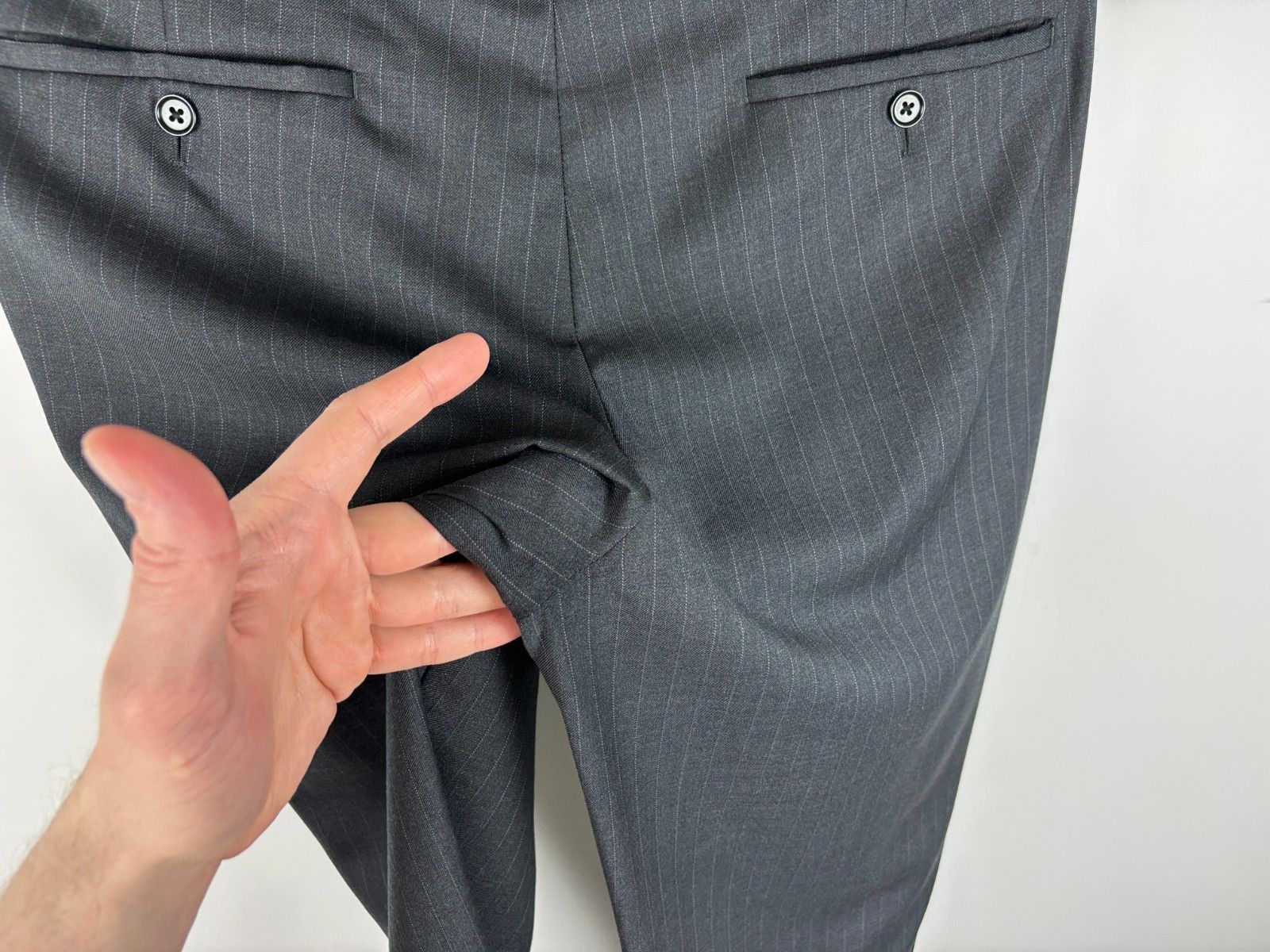Hawes & Curtis Hawes & Curtis Double-Breasted Super 100s Slim Suit 50R Size 50R - 12 Thumbnail