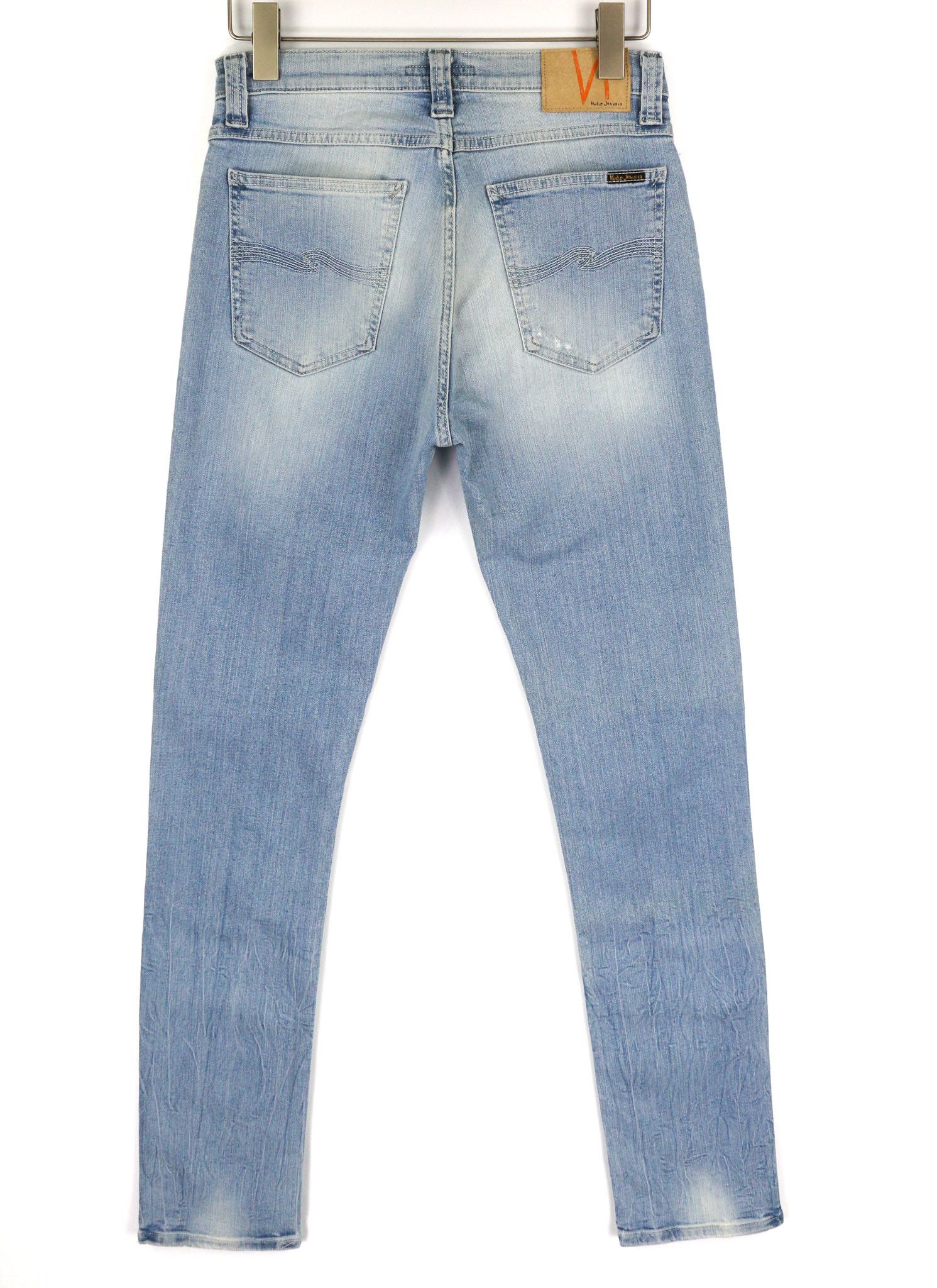 Nudie Jeans HIGH KAI W29/L32 Light Bleached Indigo Blue Jeans 81930 Size US 29 - 2 Thumbnail