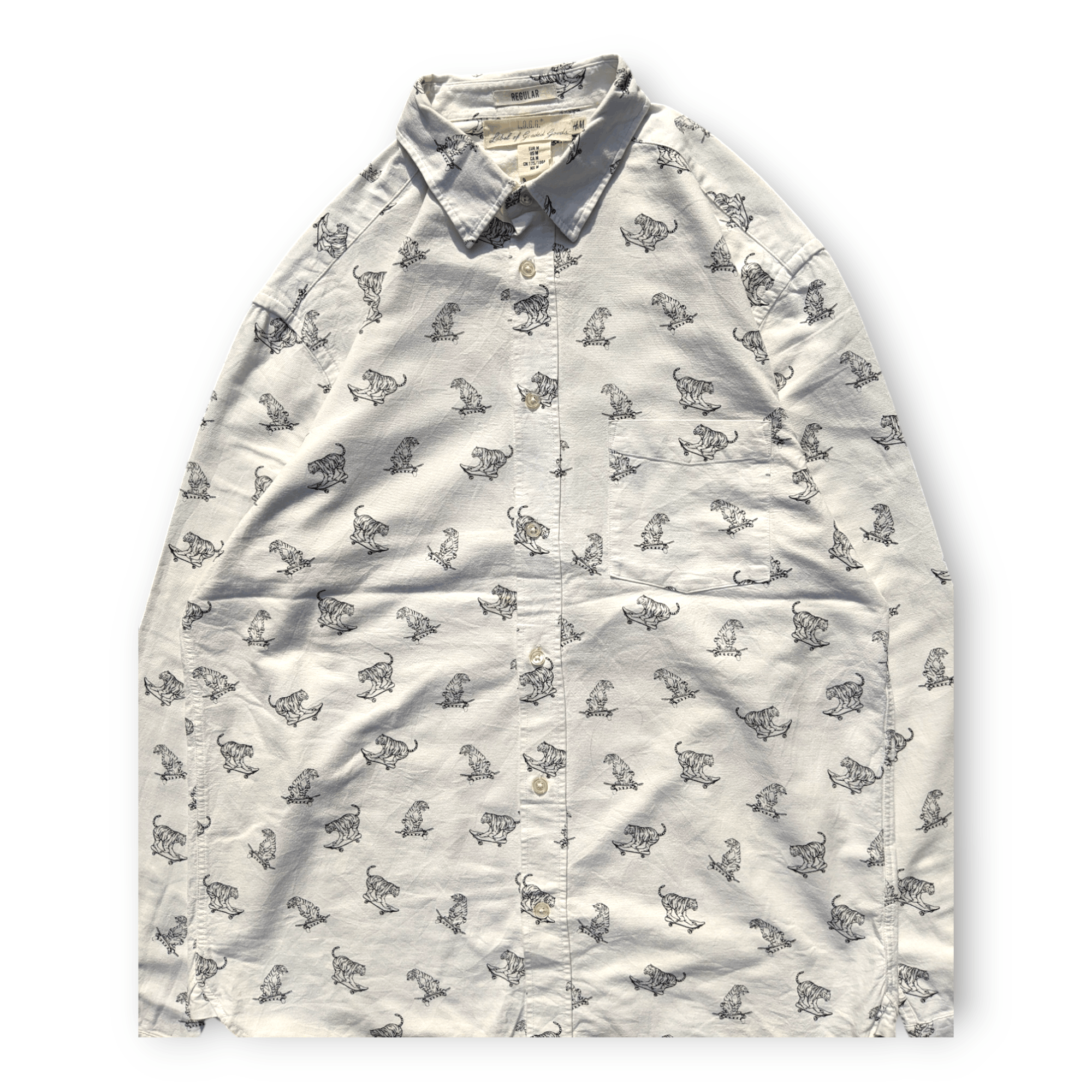 H&M H&M Tiger All over Print Shirt Size US M / EU 48-50 / 2 - 2 Thumbnail