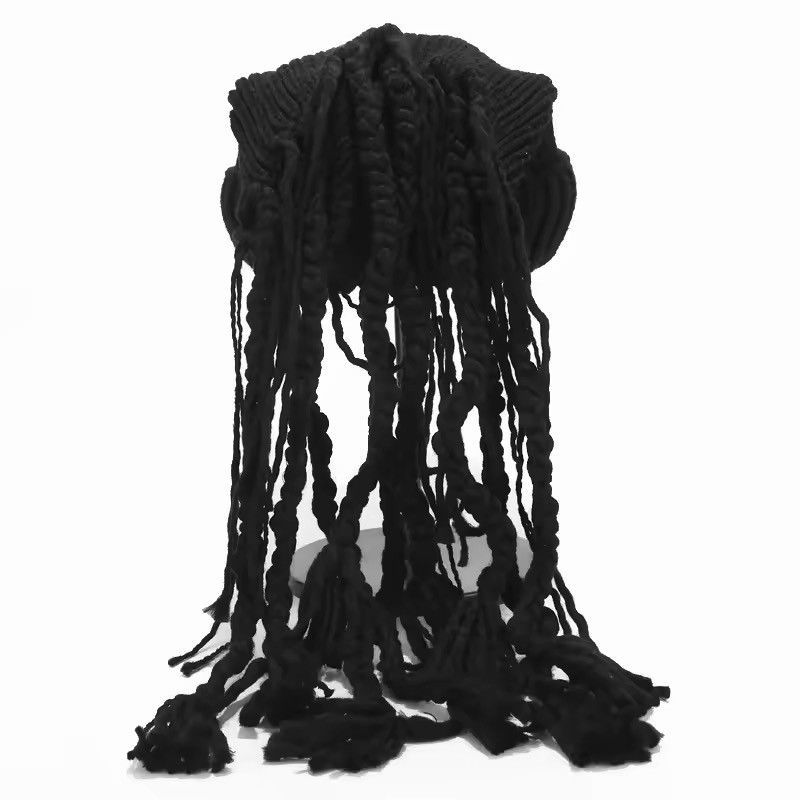 Handmade Knitted Designer Hip Hop Punk Dreadlocks Gothic Hat Size ONE SIZE - 2 Thumbnail