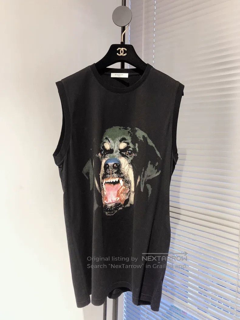 Givenchy Givenchy Black Dog Head Sleeveless T-Shirt Size US XS / EU 42 / 0 - 1 Thumbnail
