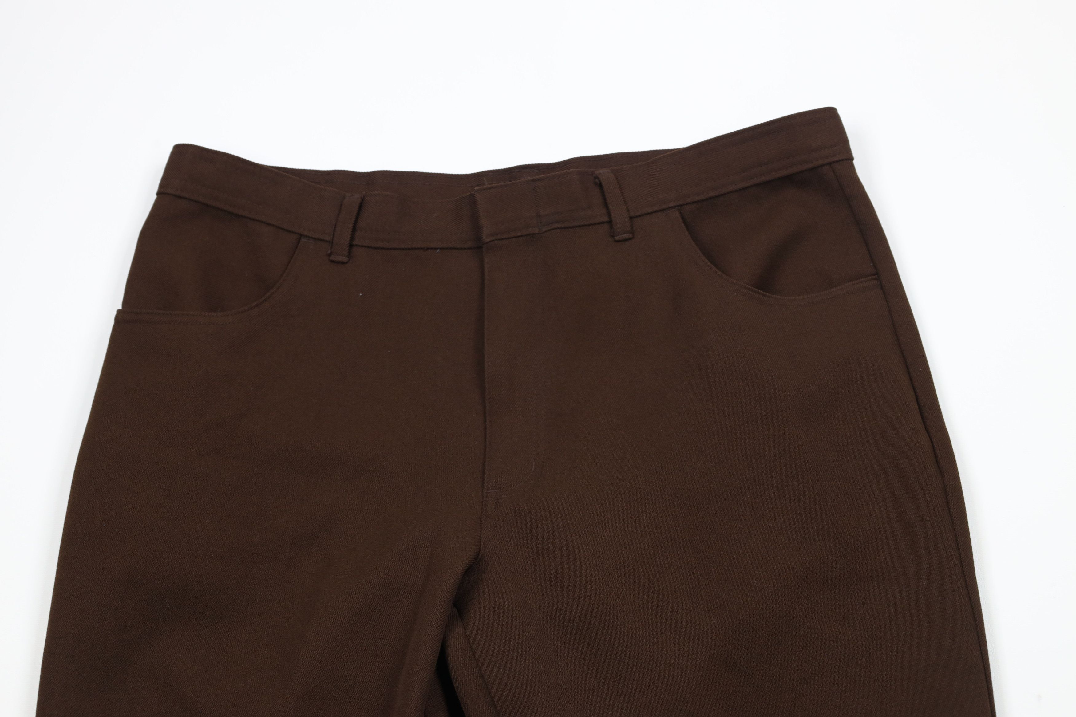 Vintage Vintage 90s Streetwear Wide Leg Knit Chino Pants Brown Size US 38 / EU 54 - 2 Thumbnail