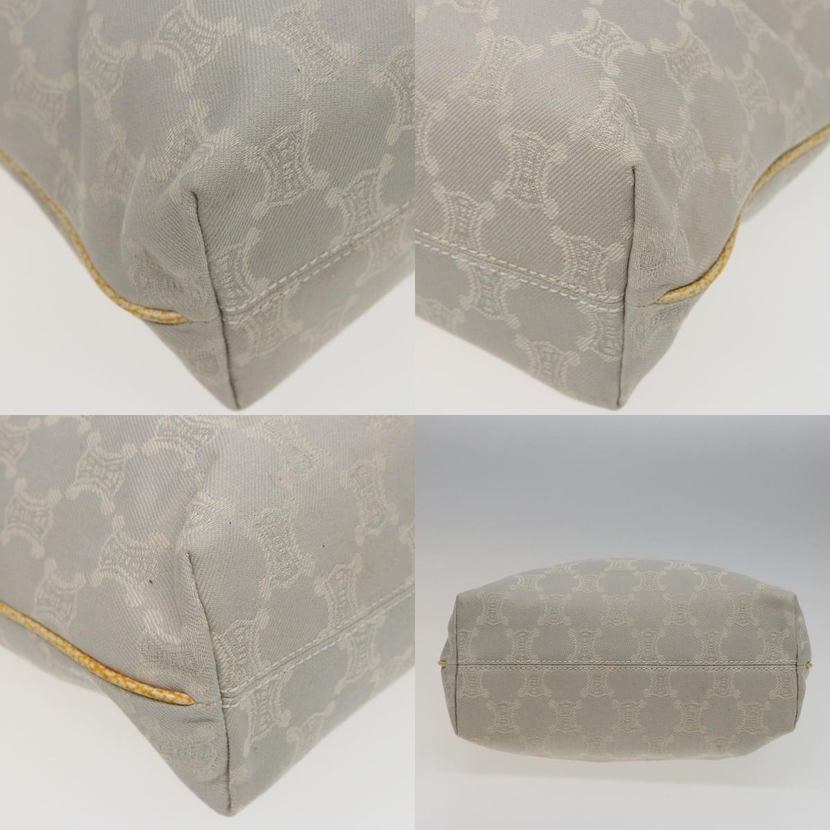 Celine CELINE Macadam Canvas Tote Bag Yellow Light Blue Size ONE SIZE - 10 Thumbnail