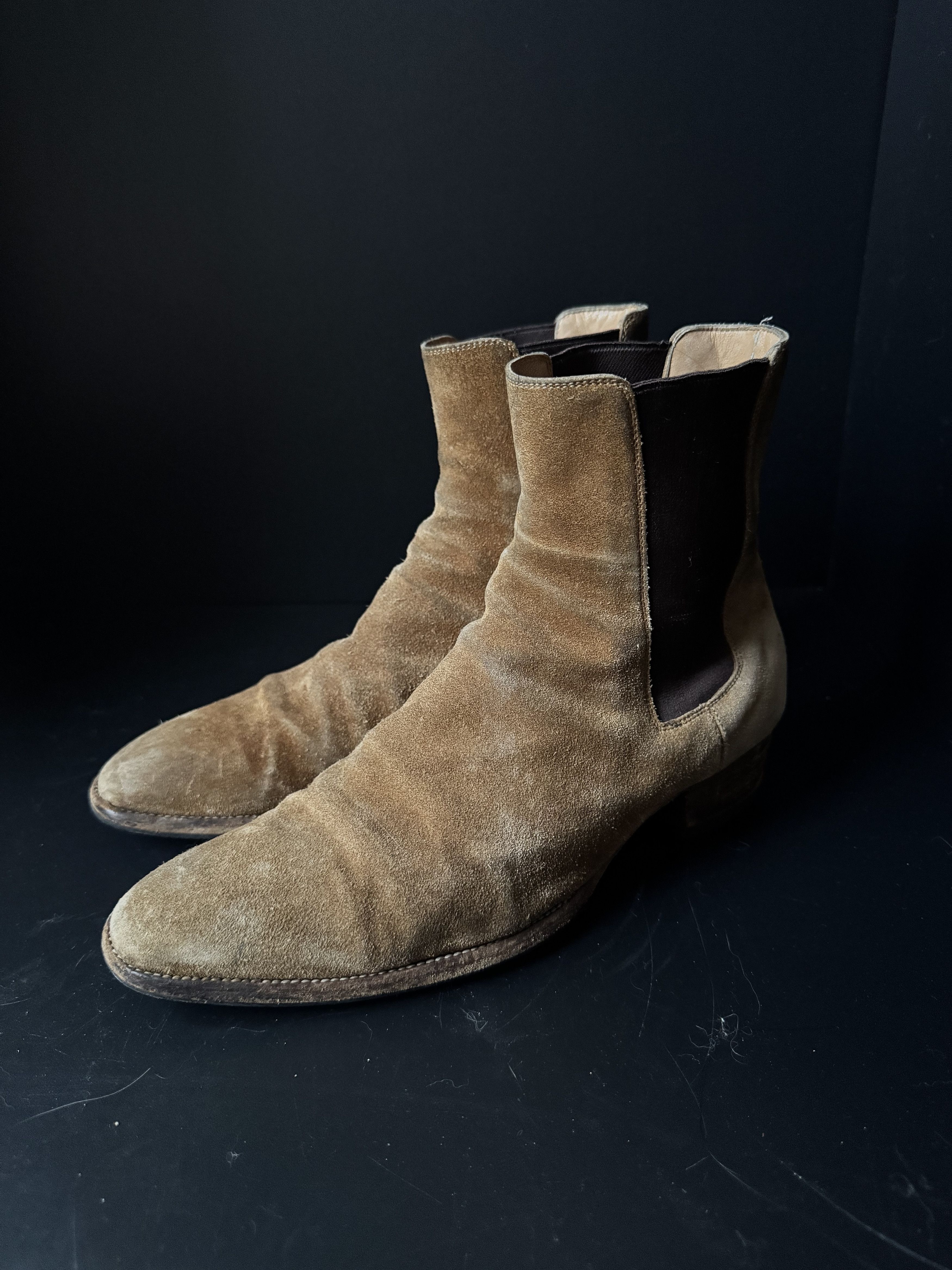 Hedi Slimane Era Chelsea Wyatt 40 suede boots