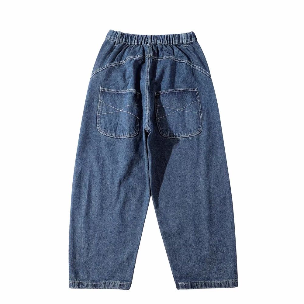 Japanese Brand × Jean Japanese retro distressed washed elastic waist jeans Size US 32 / EU 48 - 3 Thumbnail