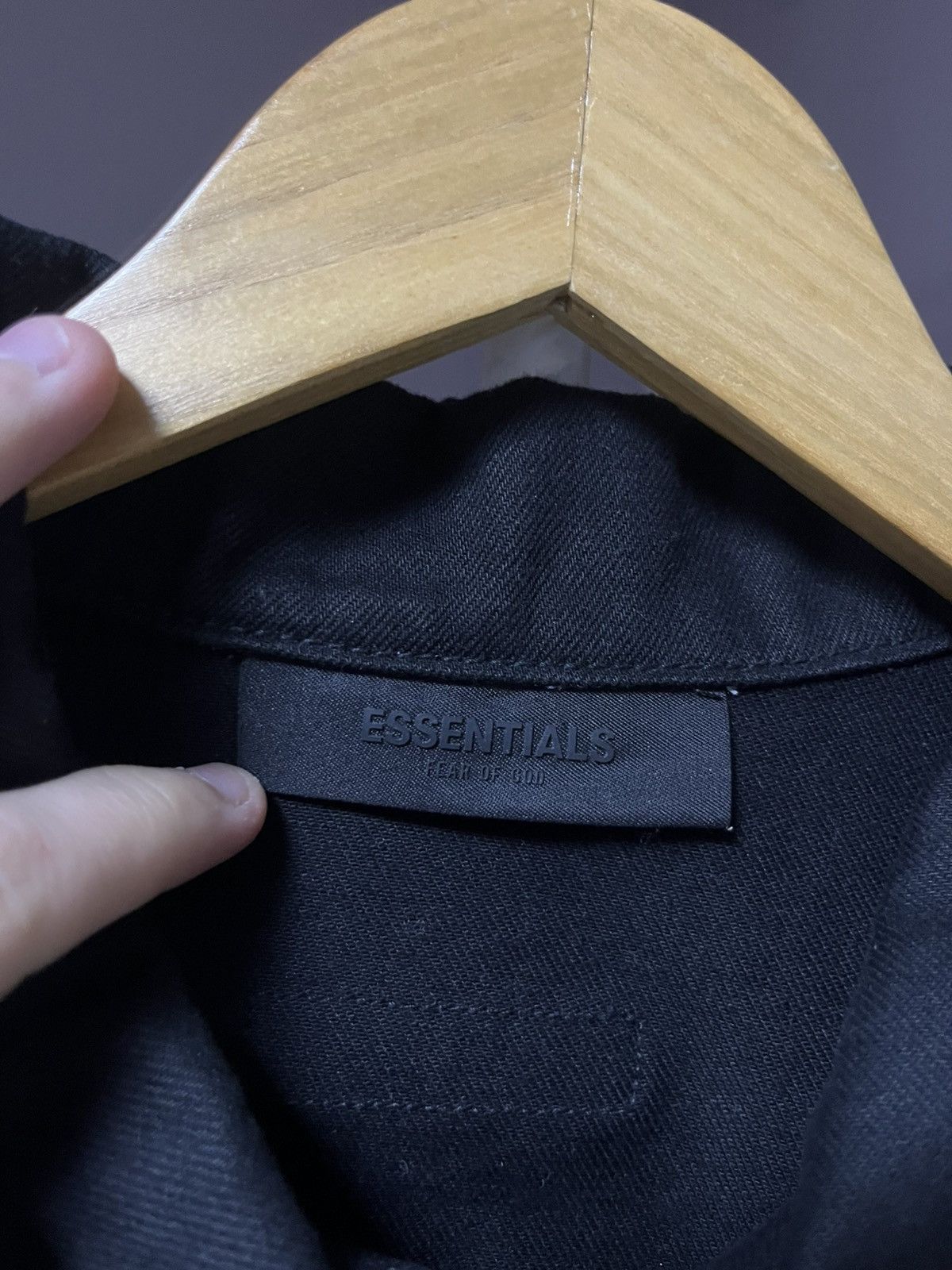 Fear of God Full Black Fear Of God Essentials Denim Jacket Boxy Fit Size US M / EU 48-50 / 2 - 5 Thumbnail