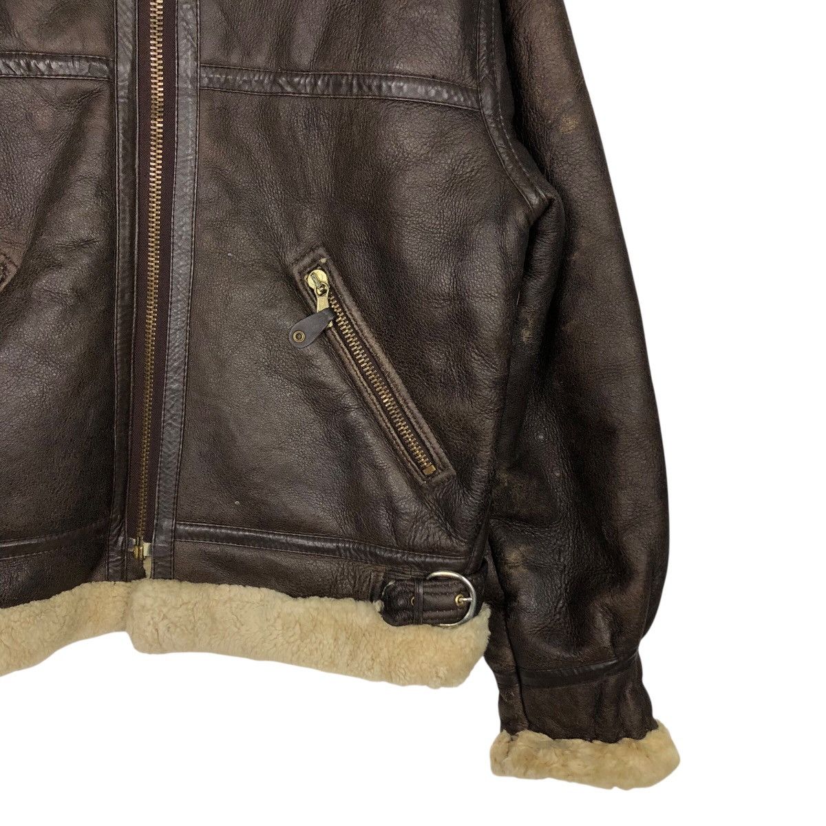 Vintage Vintage Genuine Leather Jacket Shearling Zufolo Issey Miyake Size US L / EU 52-54 / 3 - 6 Thumbnail
