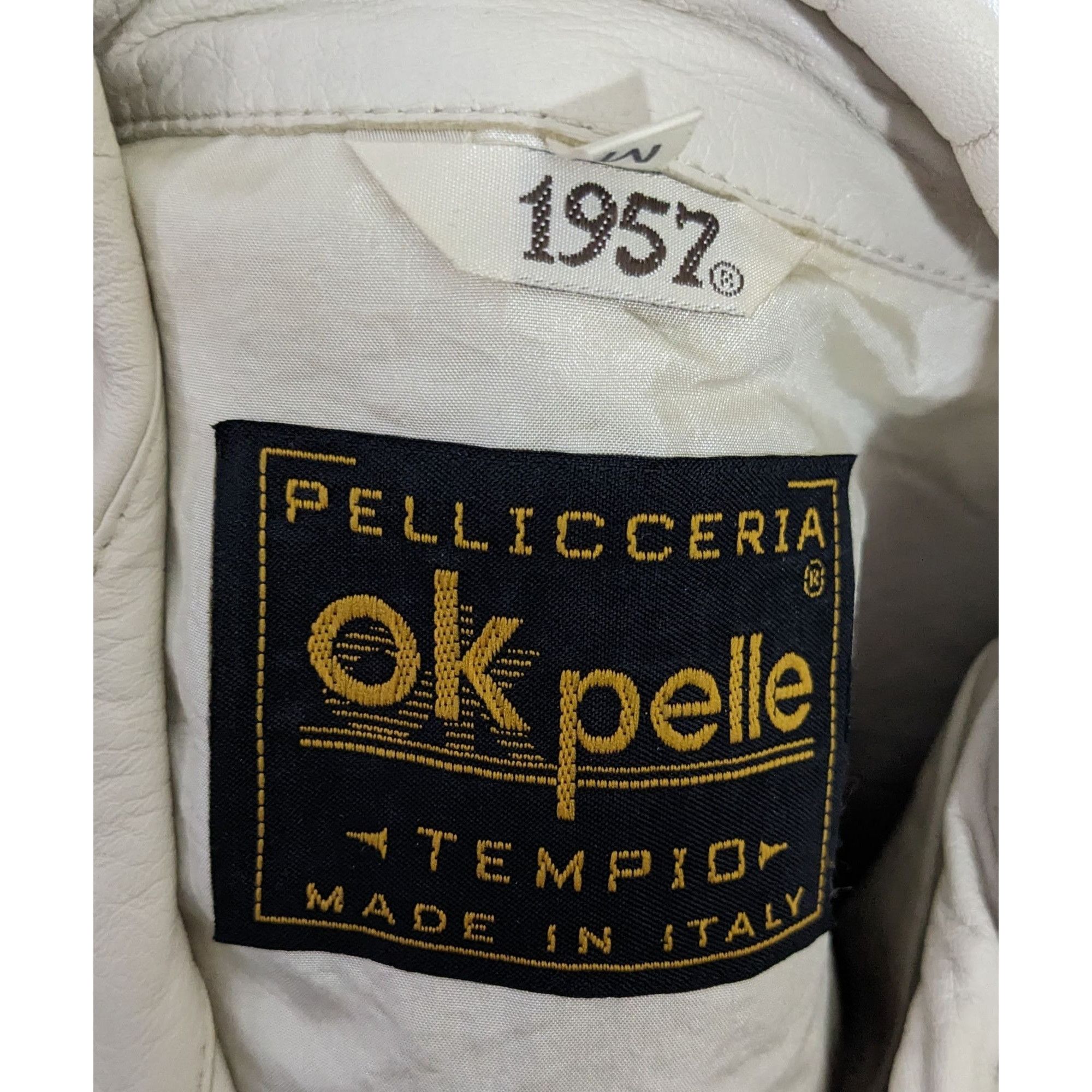 Other Vintage Pellicceria OK Pelle Genuine Italian Leather Jacket Size M / US 6-8 / IT 42-44 - 6 Thumbnail