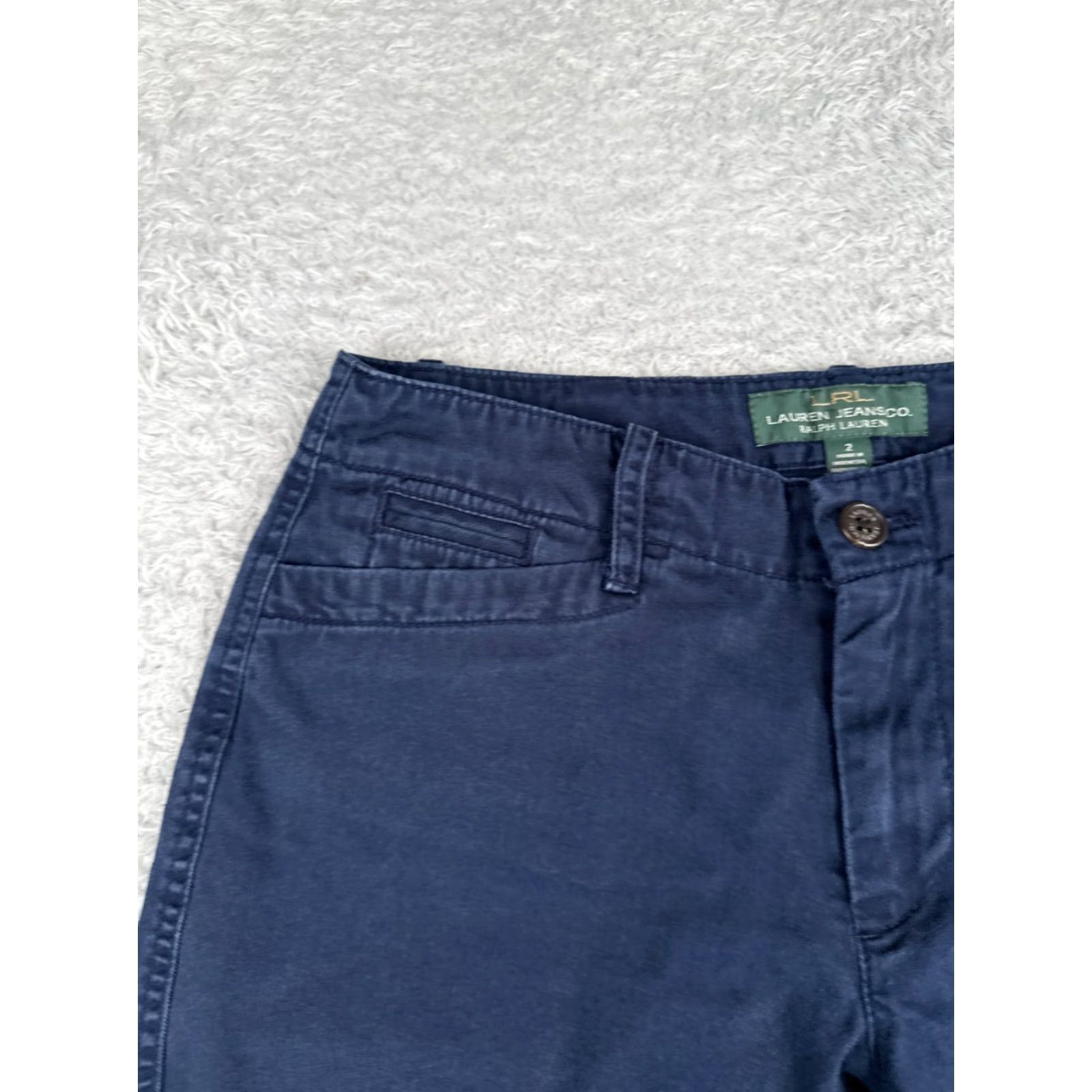 Ralph Lauren Lauren Ralph Lauren Shorts Women 2 Blue 100% Cotton Twill Chino 5-Pocket Regular Fit Mid Rise 28x9 Casual, Travel, Workwear Womens Blue 2 Size 26" / US 2 / IT 38 - 4 Thumbnail