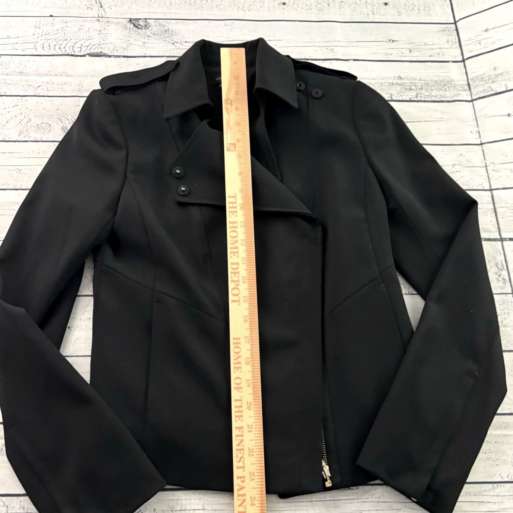 Ann Taylor Ann Taylor Blazer Wool Blend Full Zip Jacket Women's 6 Black Size M / US 6-8 / IT 42-44 - 3 Thumbnail